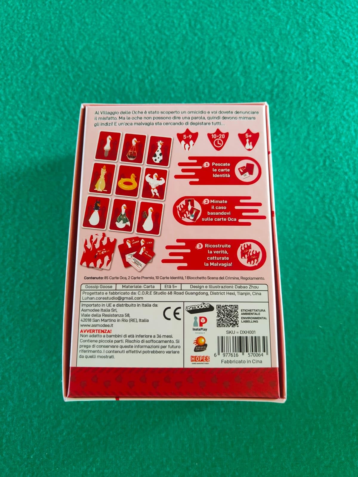Asmodee Gossip Goose carte da gioco bluff 5-9 giocatori