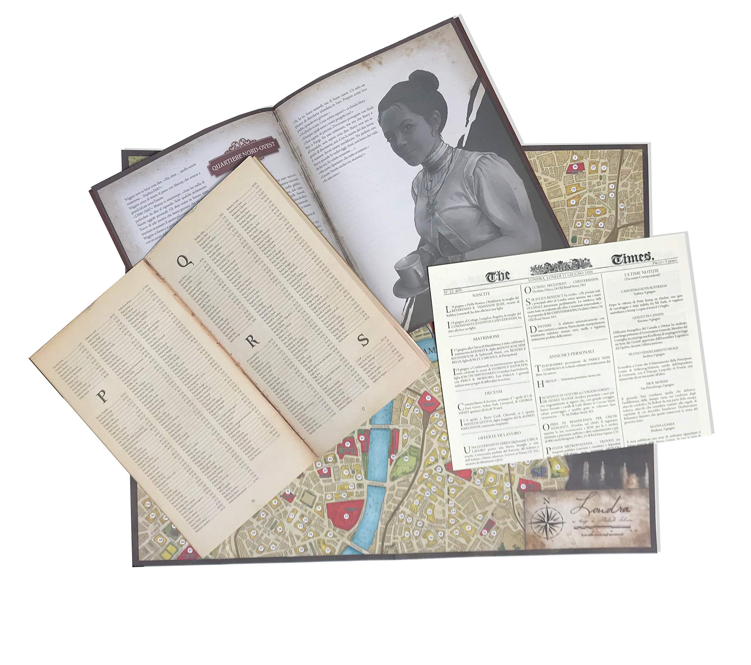 Asmodee Sherlock Holmes Delitti del Tamigi gioco investigativo 10 casi