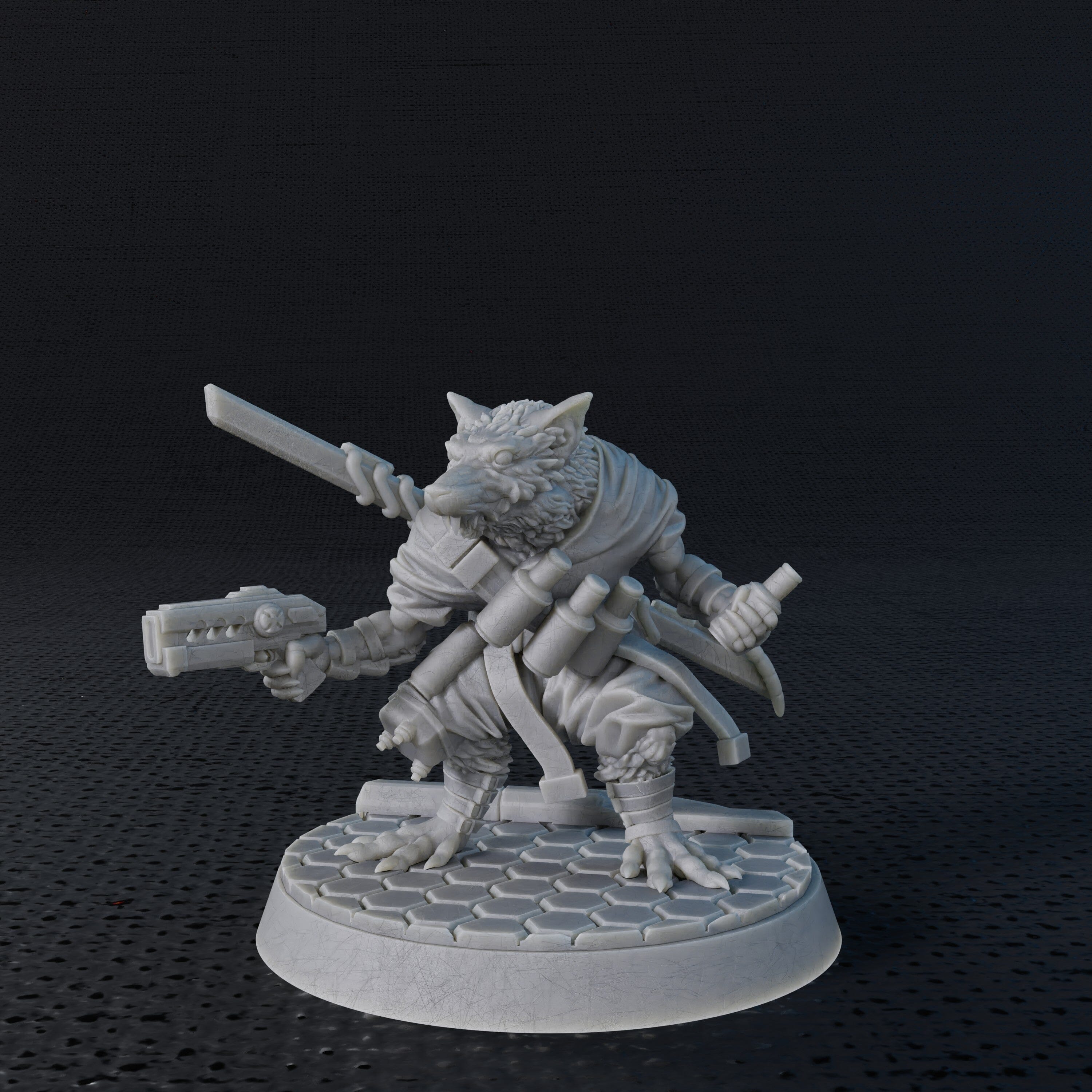 Modiphius Five Parsecs Skulker STL miniatura 32mm file stampa