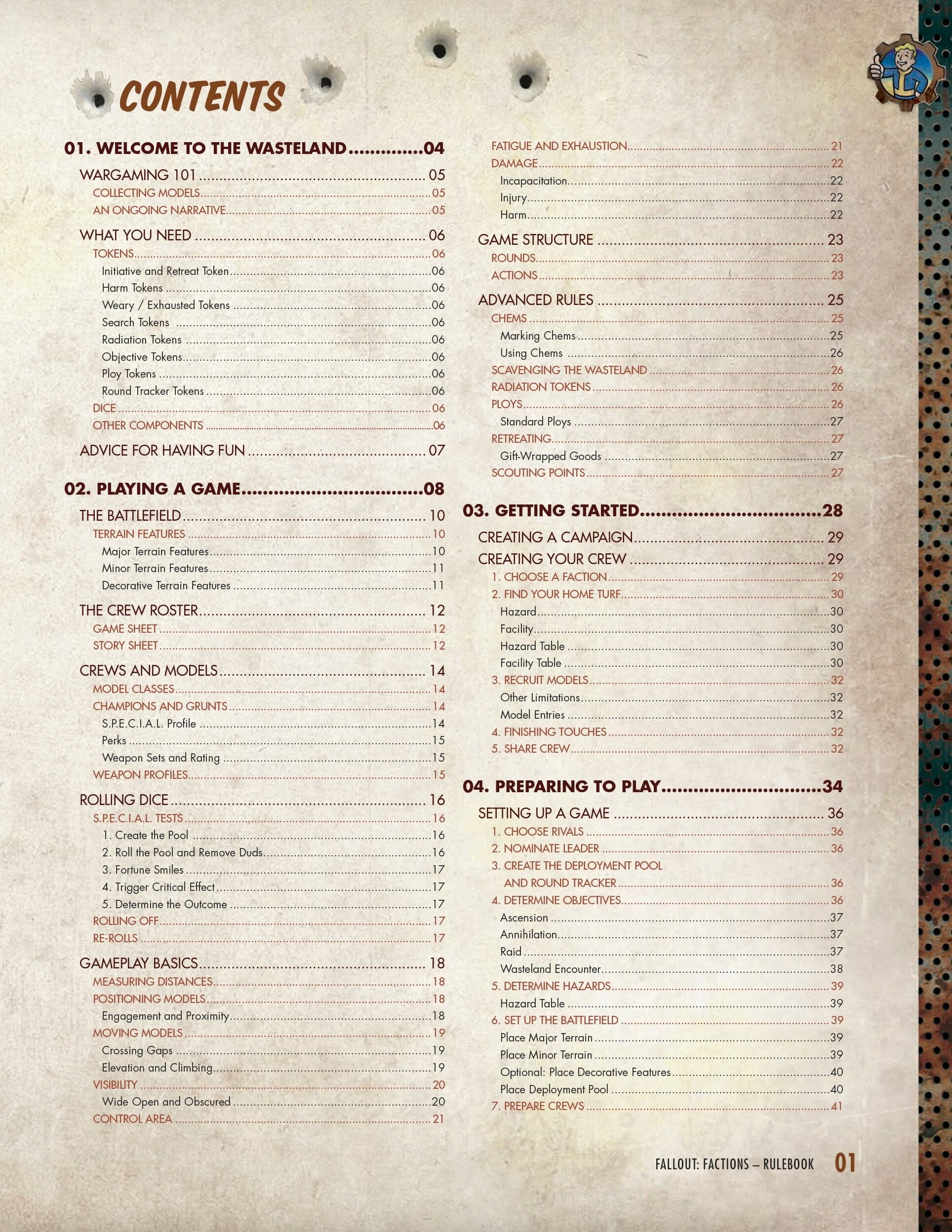 Modiphius Fallout Factions Core Rulebook PDF regolamento skirmish