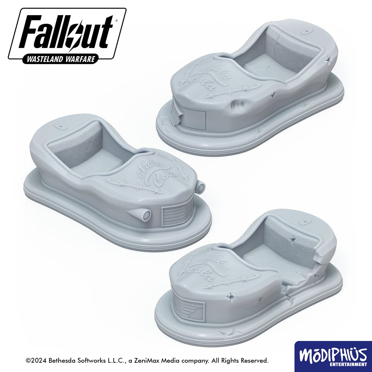Modiphius Fallout Wasteland Warfare Cola-Cars Arena terreno STL