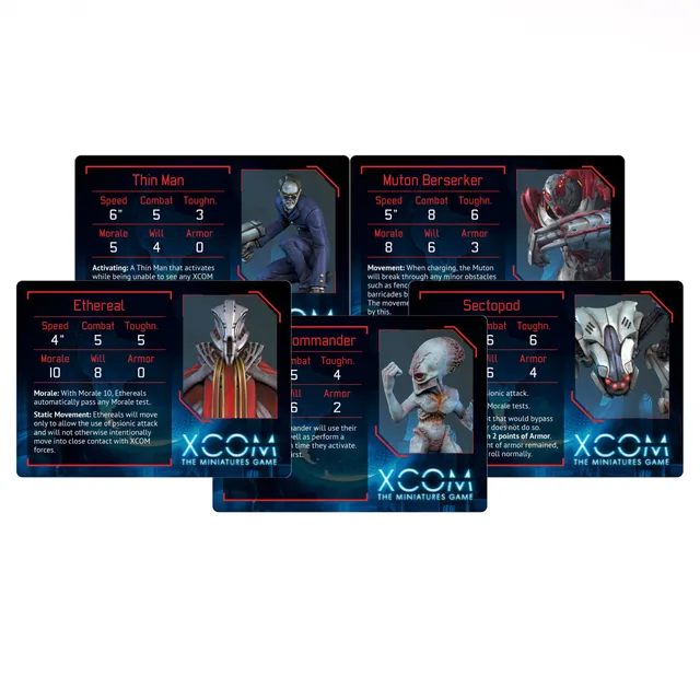 Modiphius XCOM Miniatures Game Reference Card Pack 60 carte