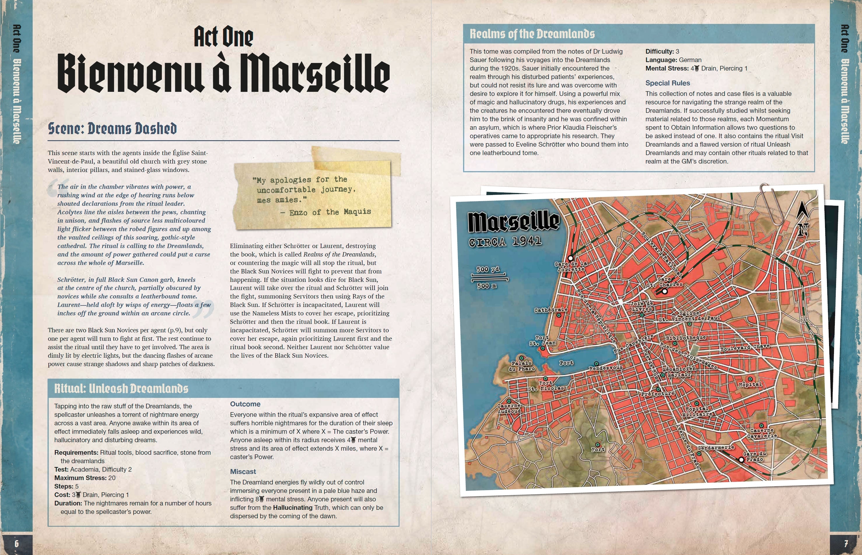 Modiphius Achtung! Cthulhu Operation Marseille avventura PDF