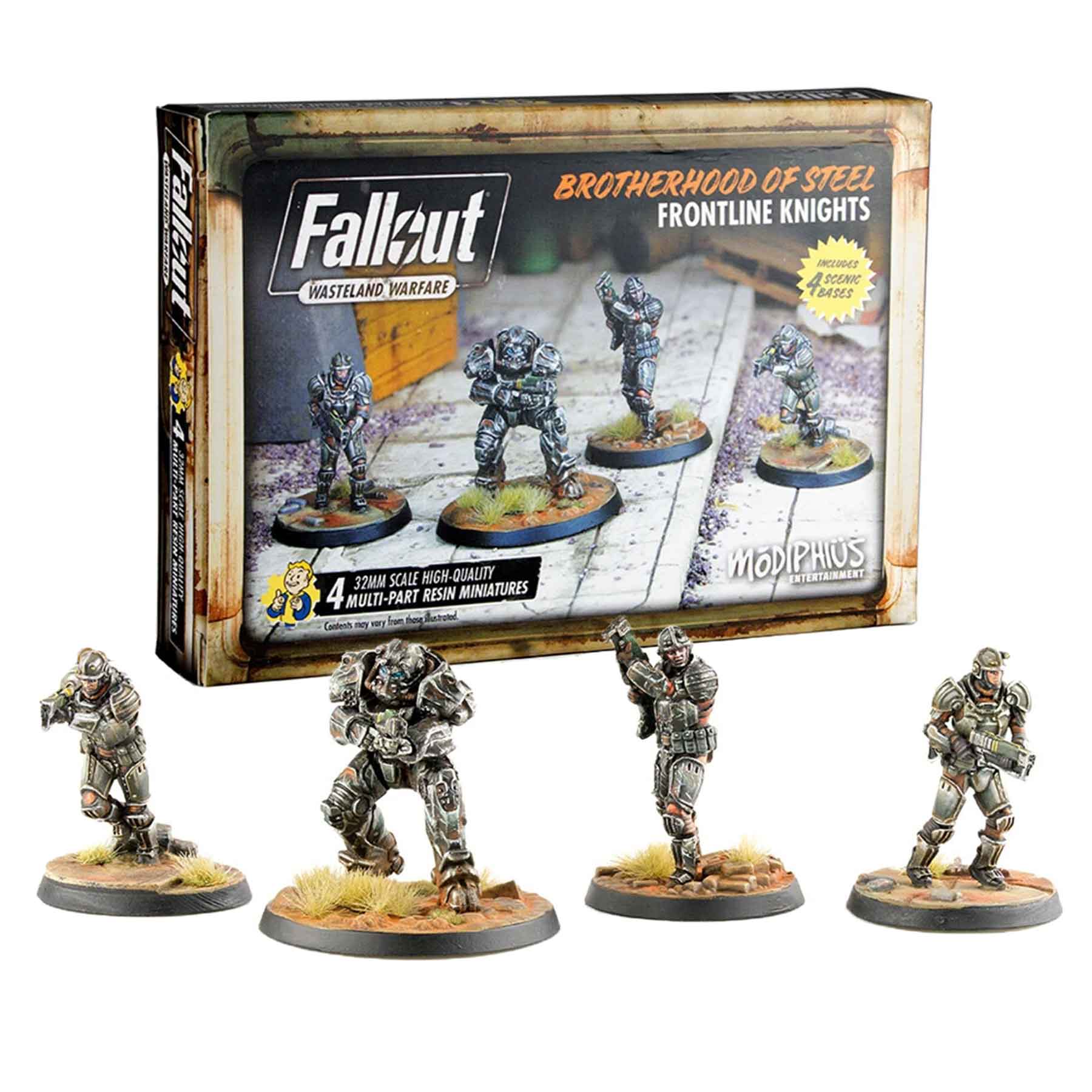 Modiphius Fallout: Wasteland Warfare Brotherhood Steel Starter Bundle miniature