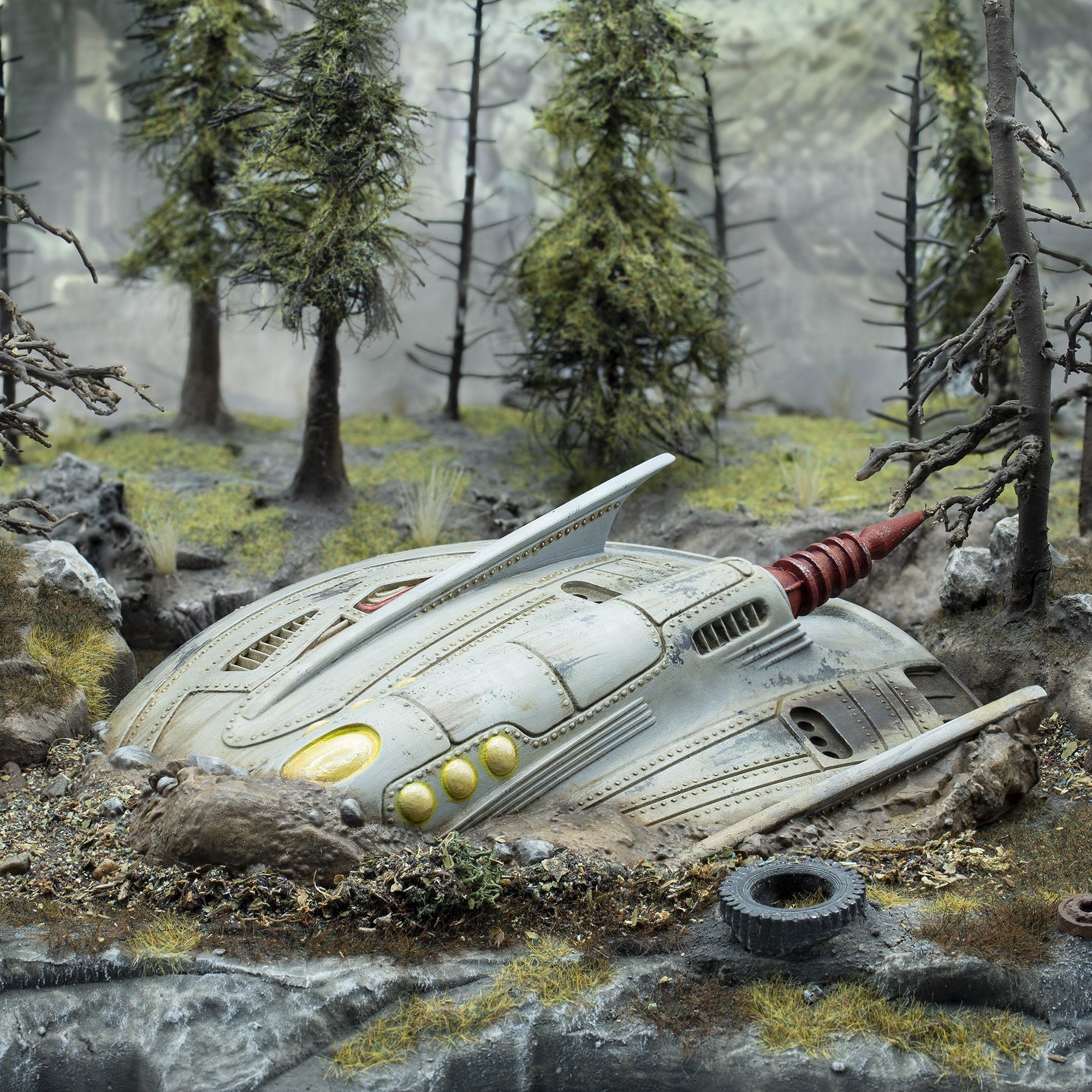 Modiphius Fallout: Wasteland Warfare Crashed UFO scenico resina