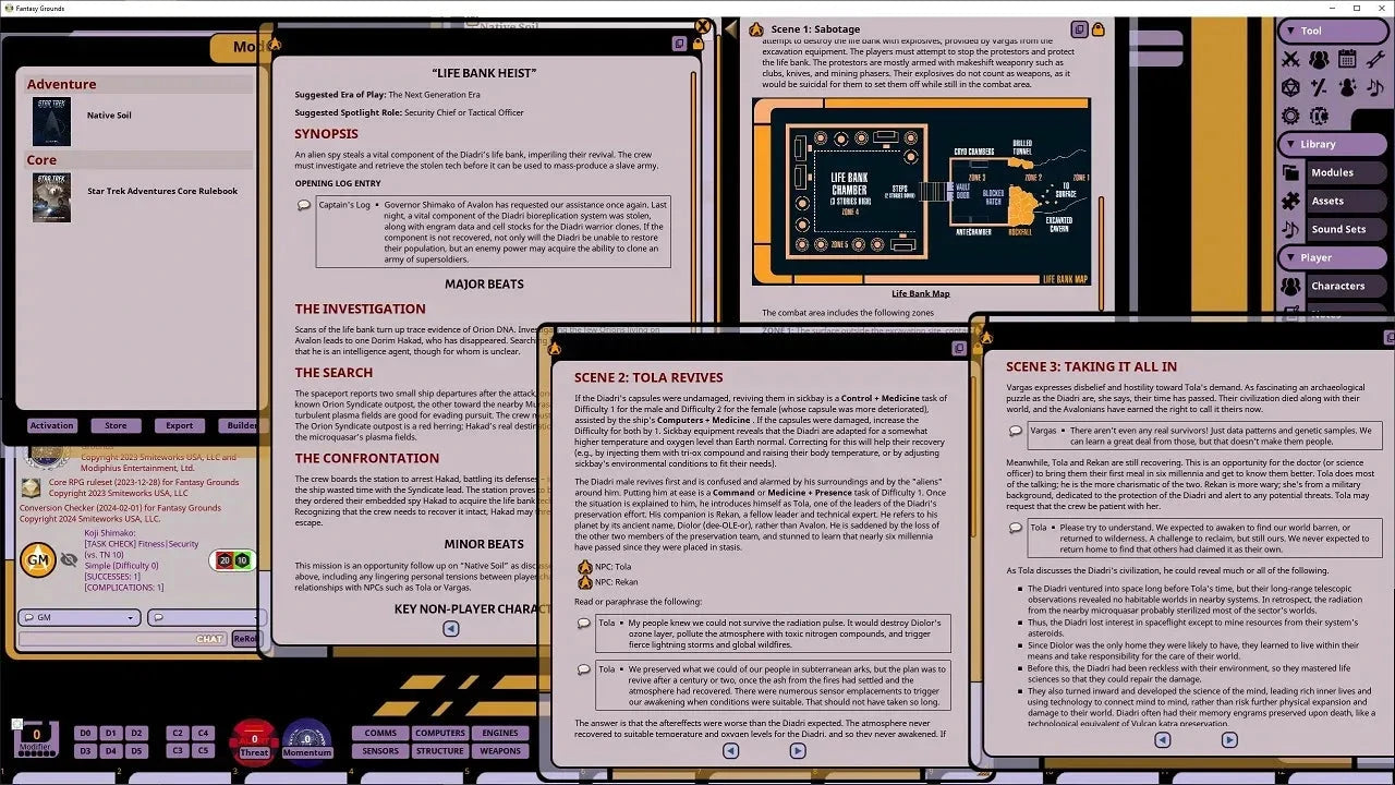 Star Trek Adventures Native Soil Modulo Fantasy Grounds VTT