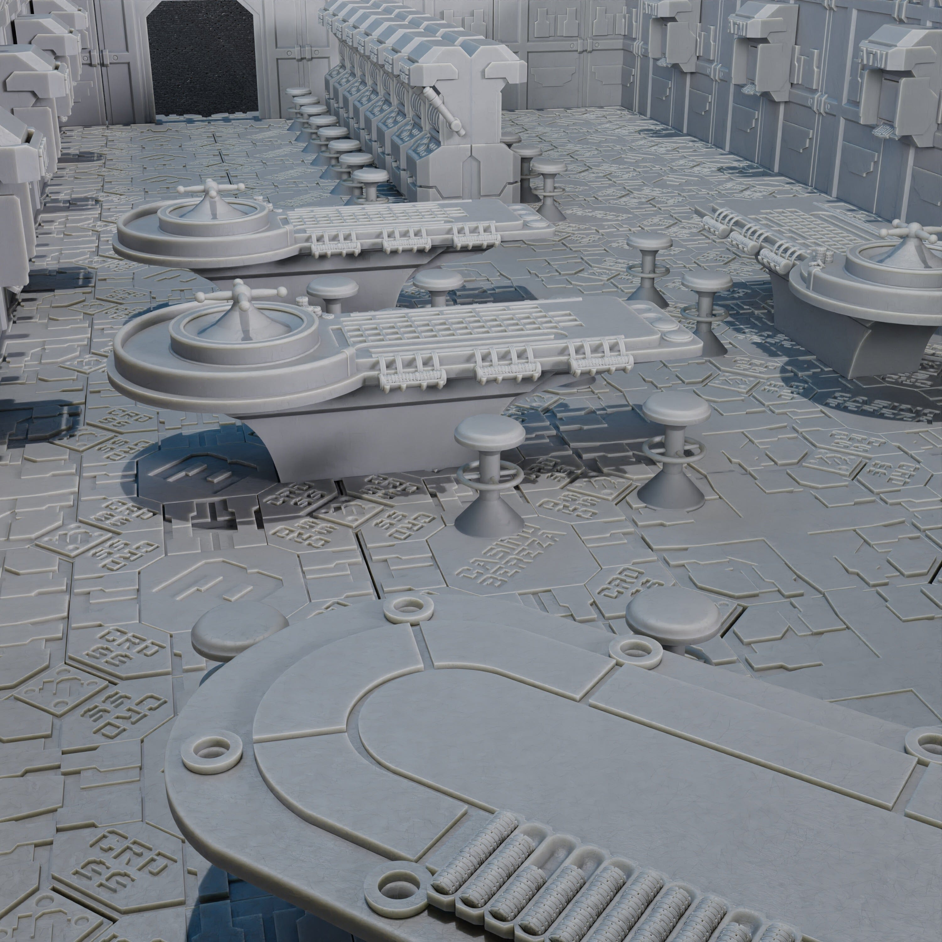 Five Parsecs Titan Forge Casino Scenic terreno STL stampa 3D