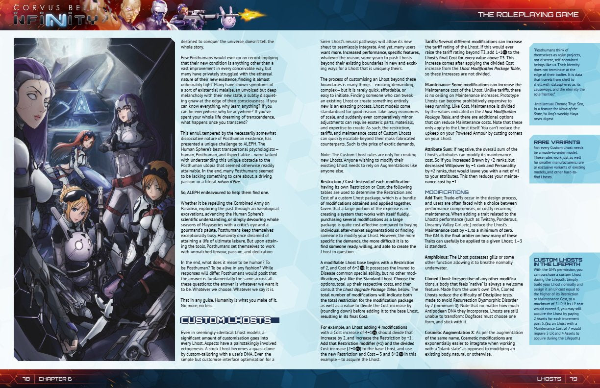 Modiphius Infinity Supplemento Aleph libro gioco di ruolo