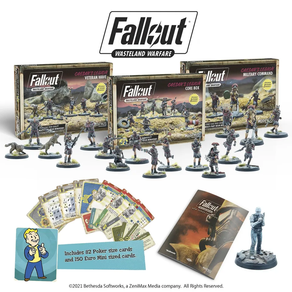 Modiphius Fallout Wasteland Warfare Caesar's Legion Forces Bundle scatola
