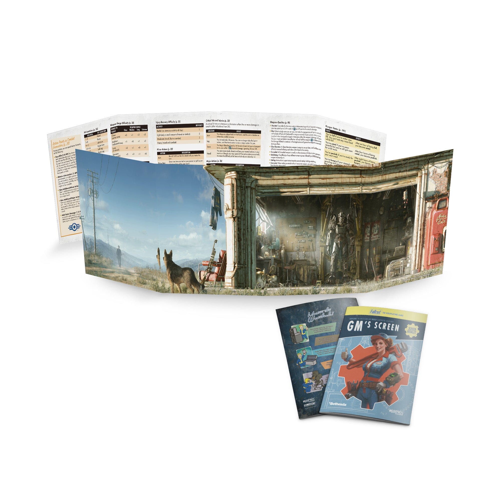 Modiphius Fallout GDR Schermo Master + Booklet 20 pagine