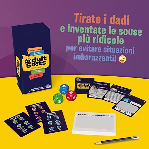 Asmodee Adult Shits carte party game edizione italiana 18+ 3-6 giocatori
