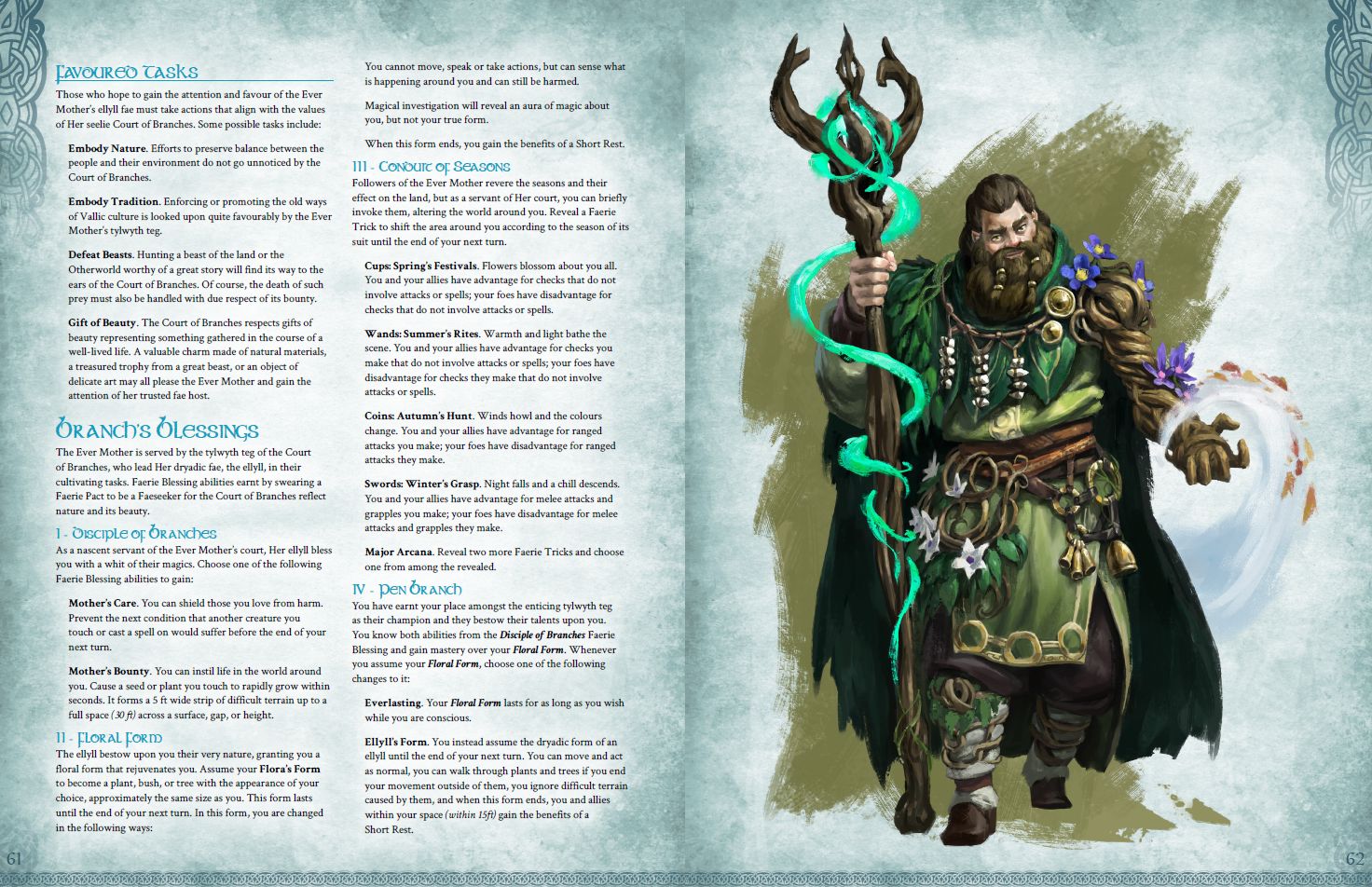 Modiphius Legends of Avallen Faeseeker's Guide manuale GDR celtico