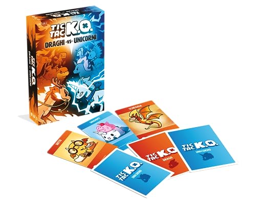 Asmodee Tic Tac K.O. Draghi Vs Unicorni carte da gioco