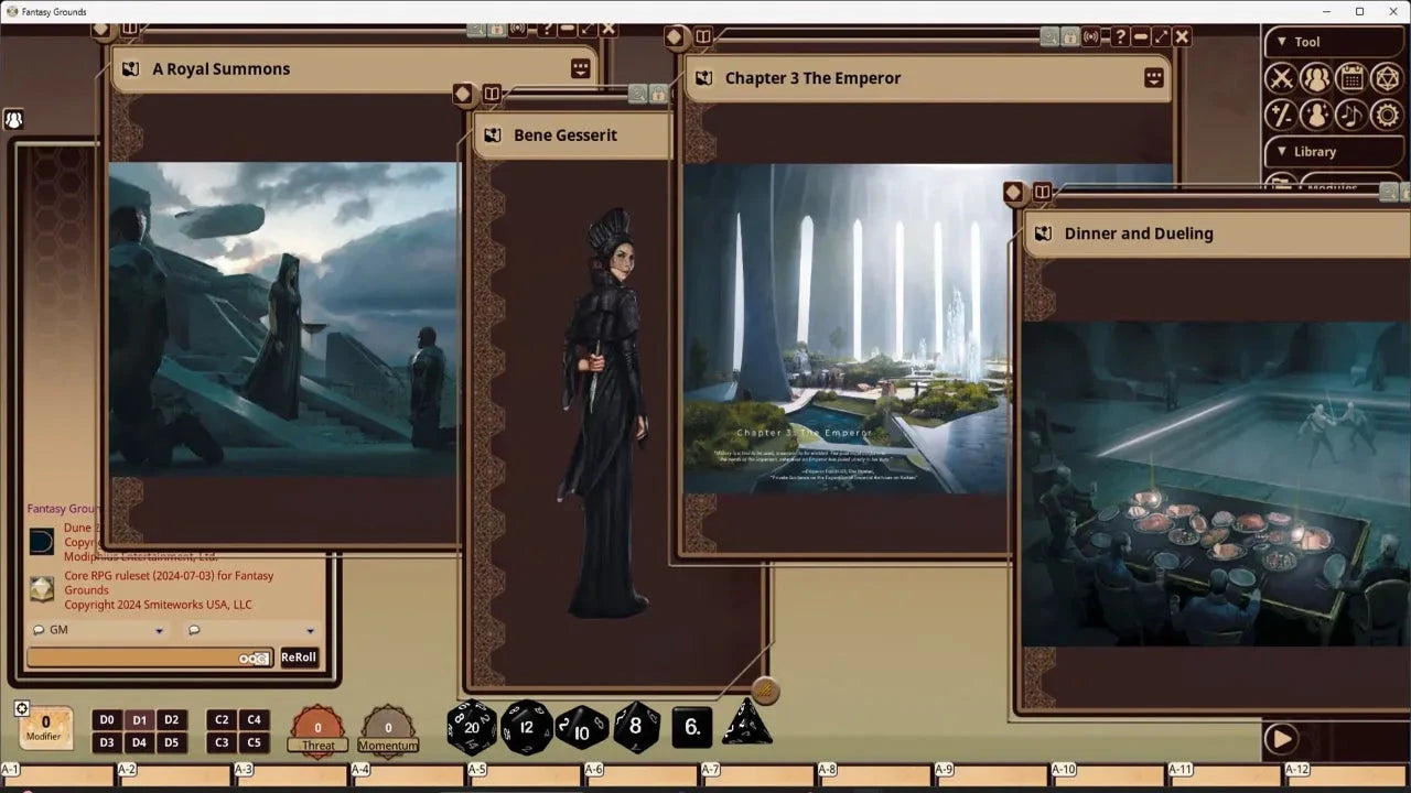 Modiphius Dune Adventures in the Imperium Masters of Dune modulo VTT