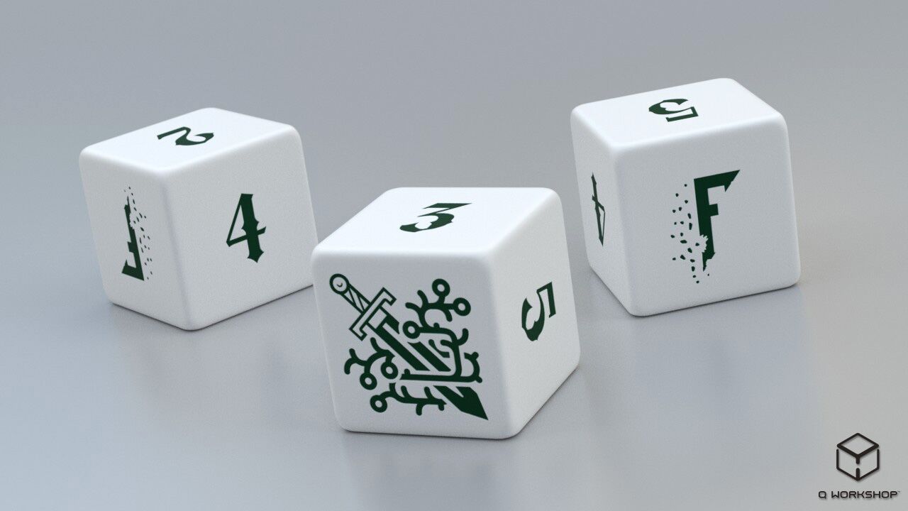 Fragged Kingdom set 3 dadi D6 personalizzati gioco di ruolo