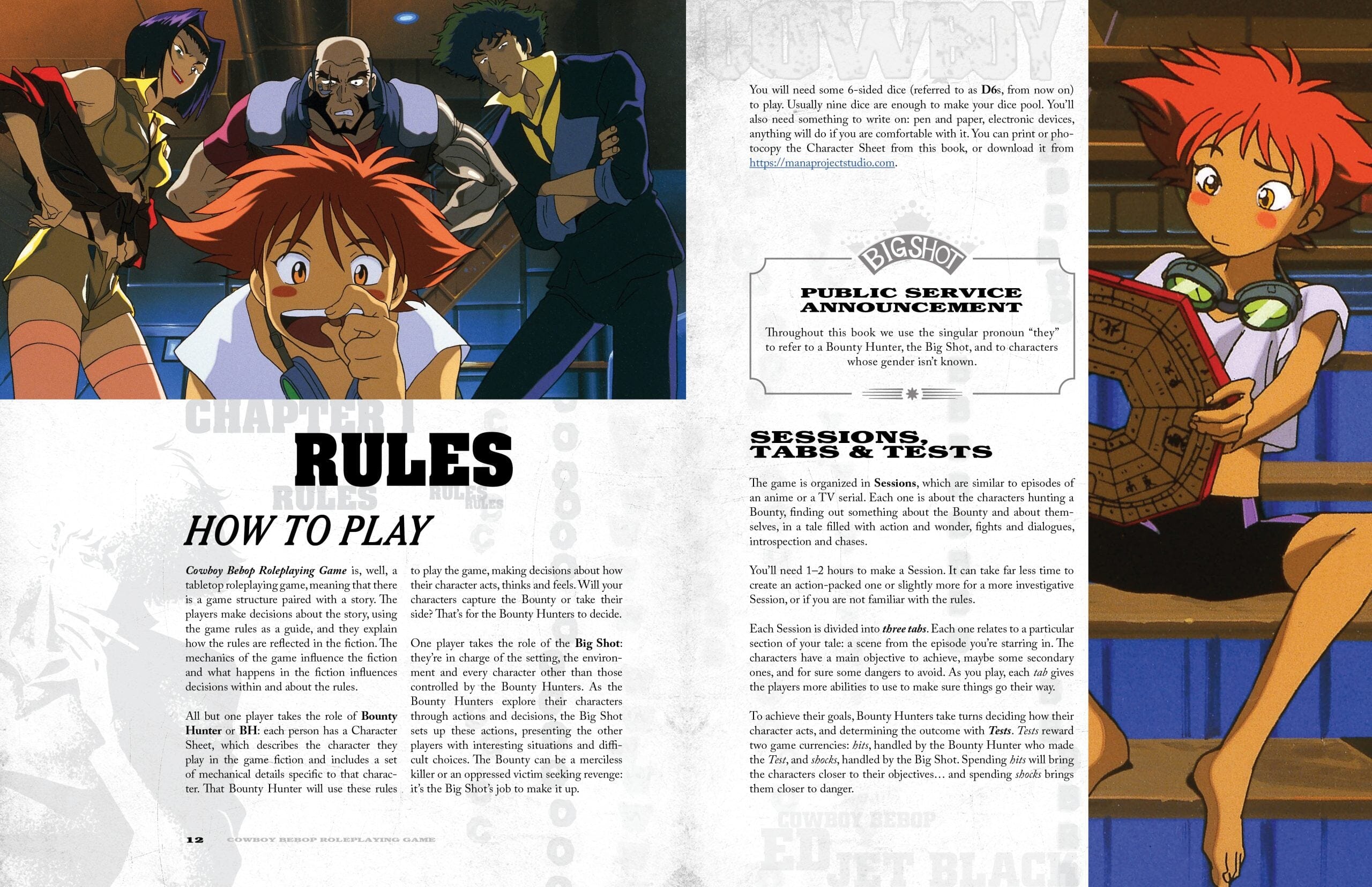 Modiphius Cowboy Bebop Corebook manuale gioco di ruolo 272 pagine