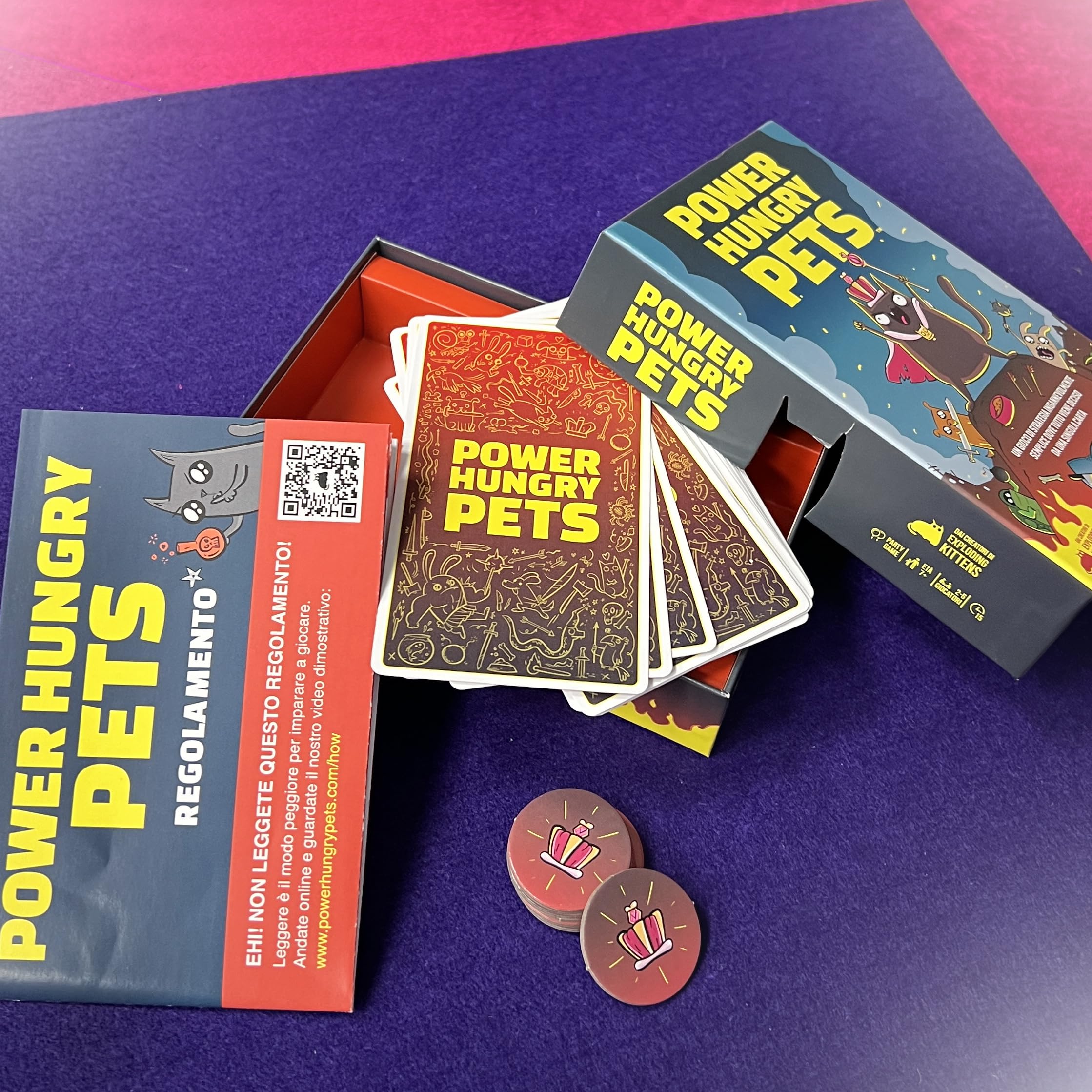 Asmodee Power Hungry Pets gioco di carte famiglia 2-6 giocatori