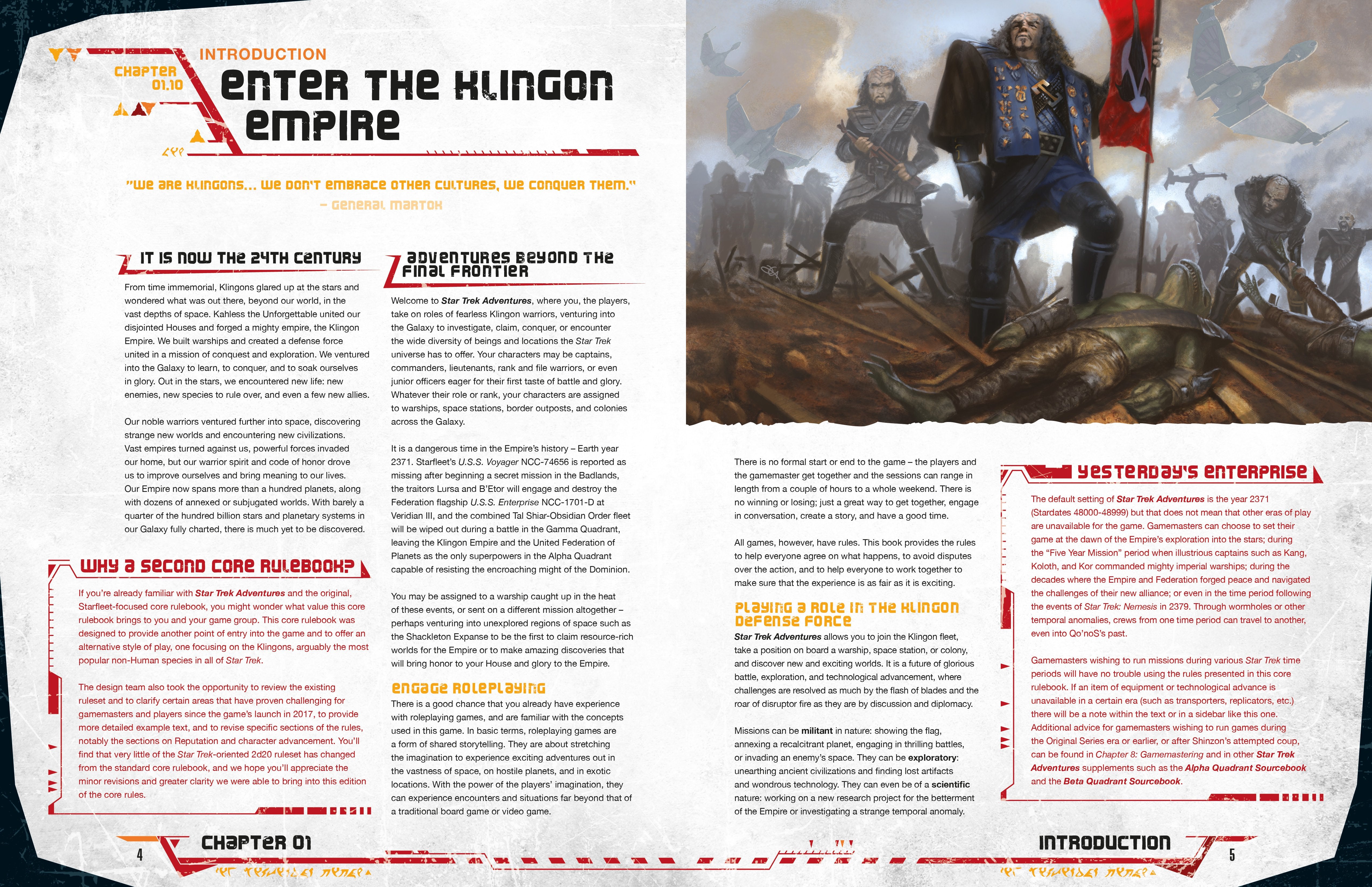 Modiphius Star Trek Adventures Klingon Core Rulebook manuale PDF 400 pagine