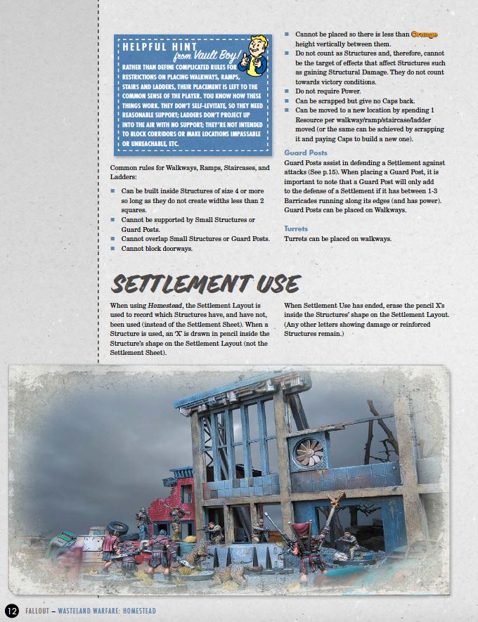Fallout Wasteland Warfare Homestead espansione PDF insediamento