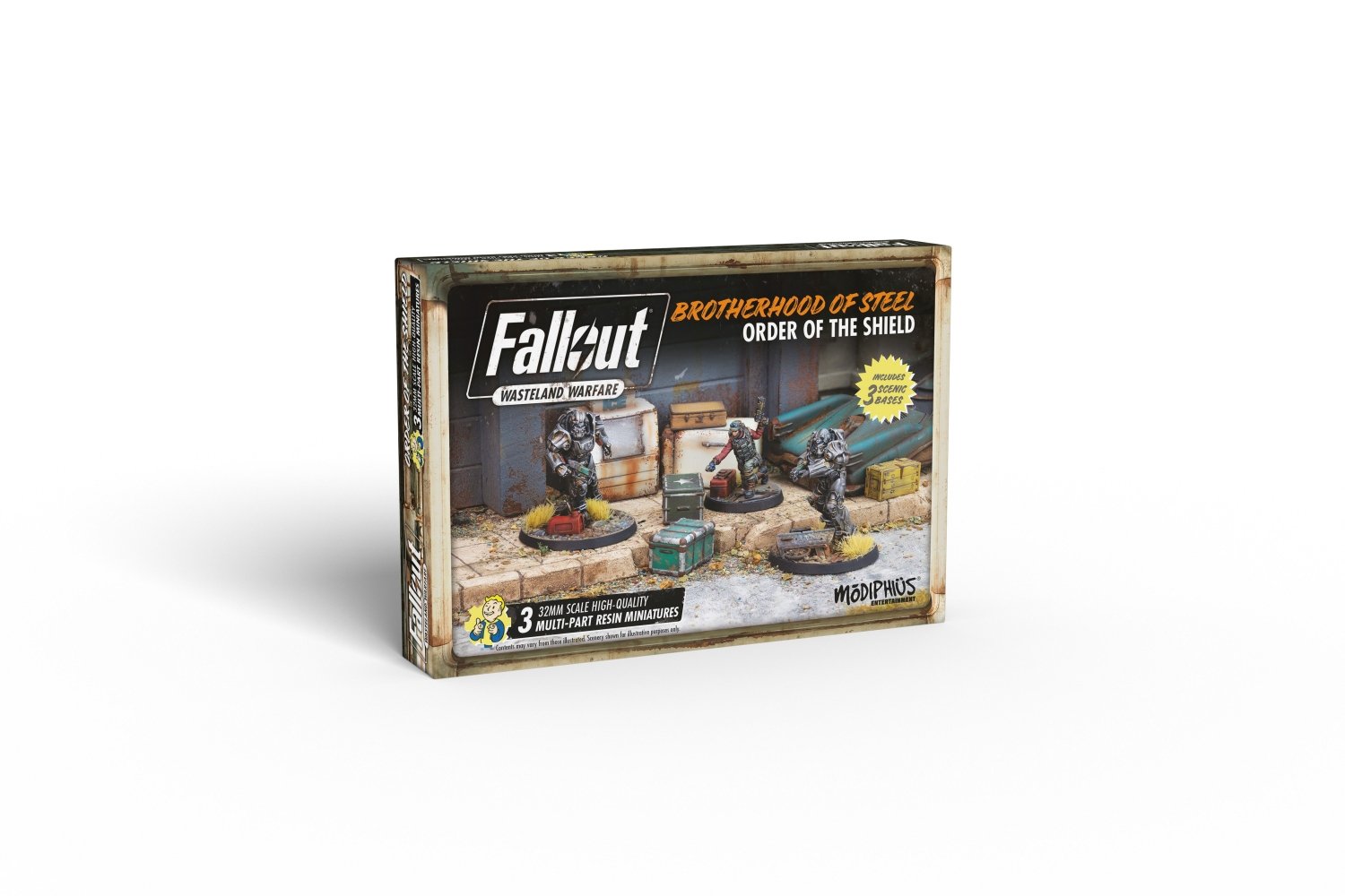 Modiphius Fallout Wasteland Warfare Brotherhood Order Shield miniature