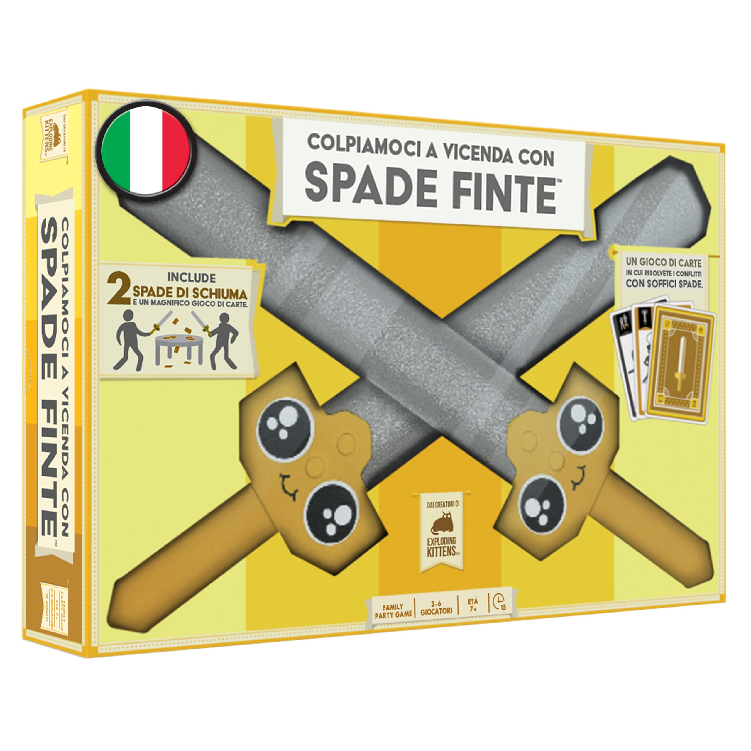 Asmodee Colpiamoci con Spade Finte gioco di carte 3-6 giocatori