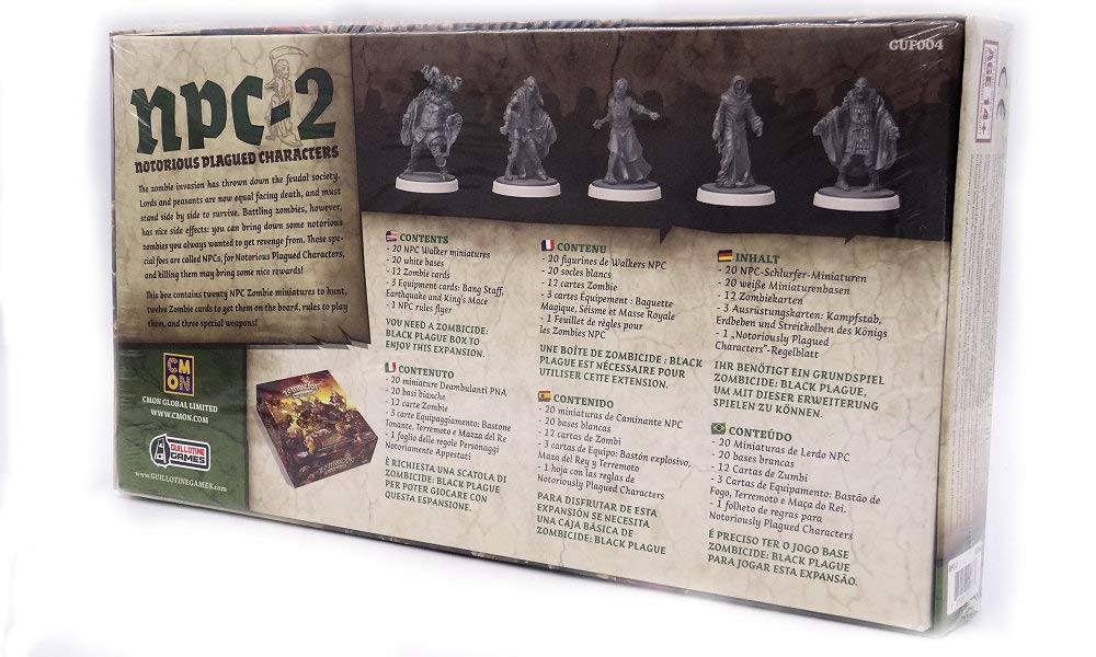 Asmodee Zombicide Black Plague NPC 2 gioco da tavolo espansione