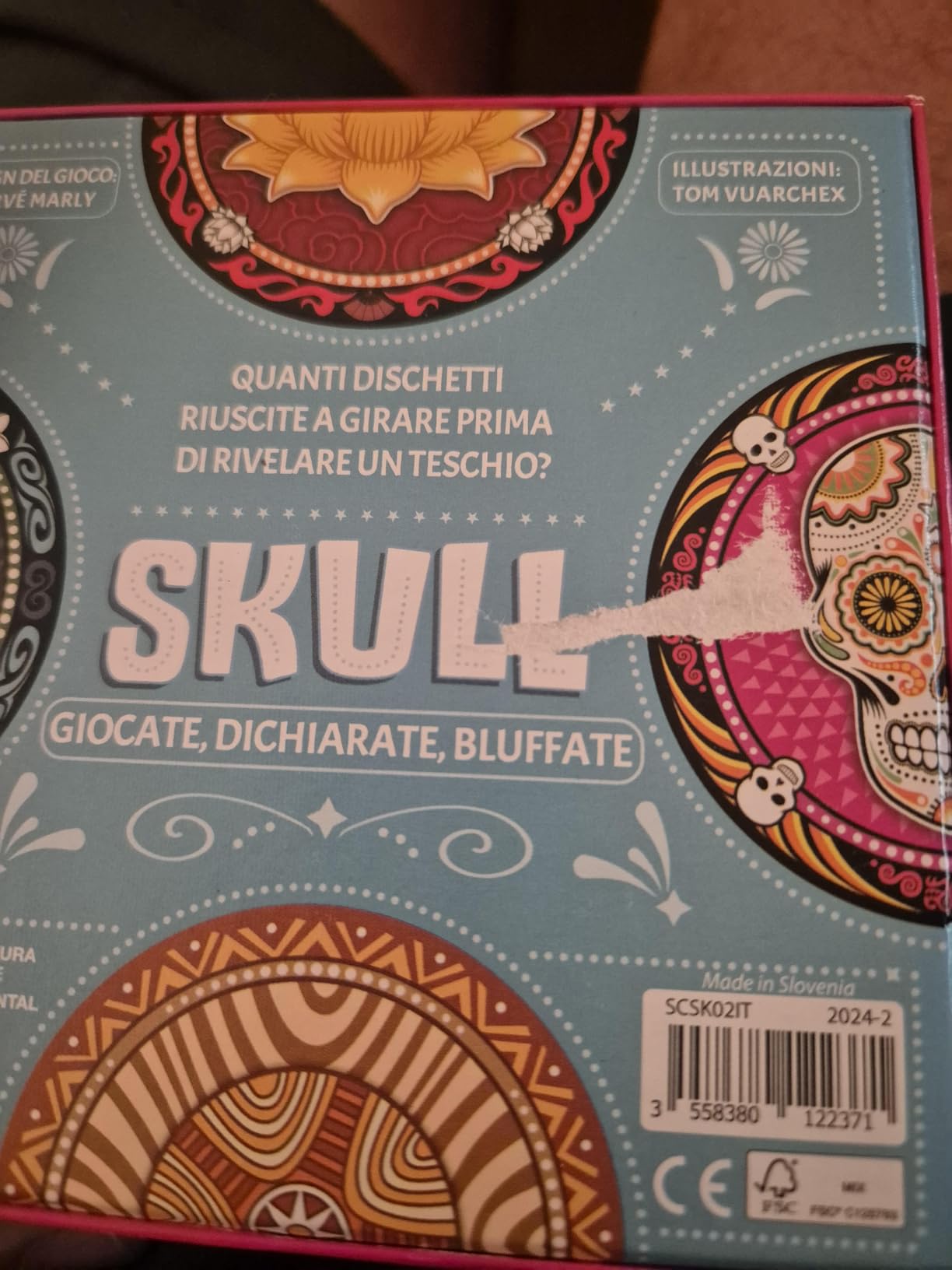 Asmodee Skull Gioco Bluff 3-6 Giocatori Edizione Italiana