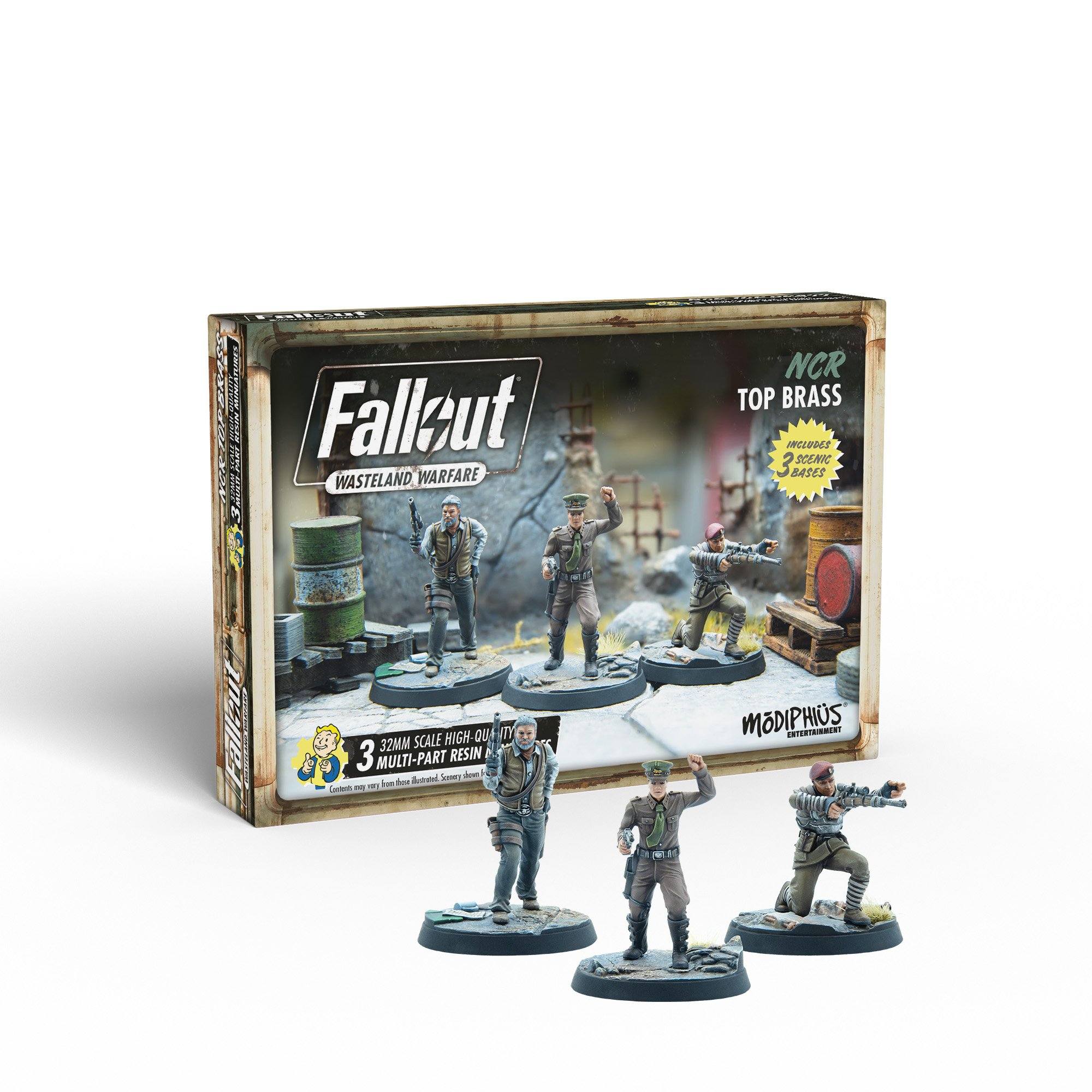 Fallout Wasteland Warfare NCR Top Brass set 3 miniature