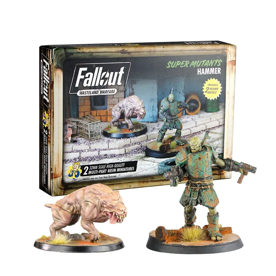 Modiphius Fallout: Wasteland Warfare Super Mutants Hammer miniature resina