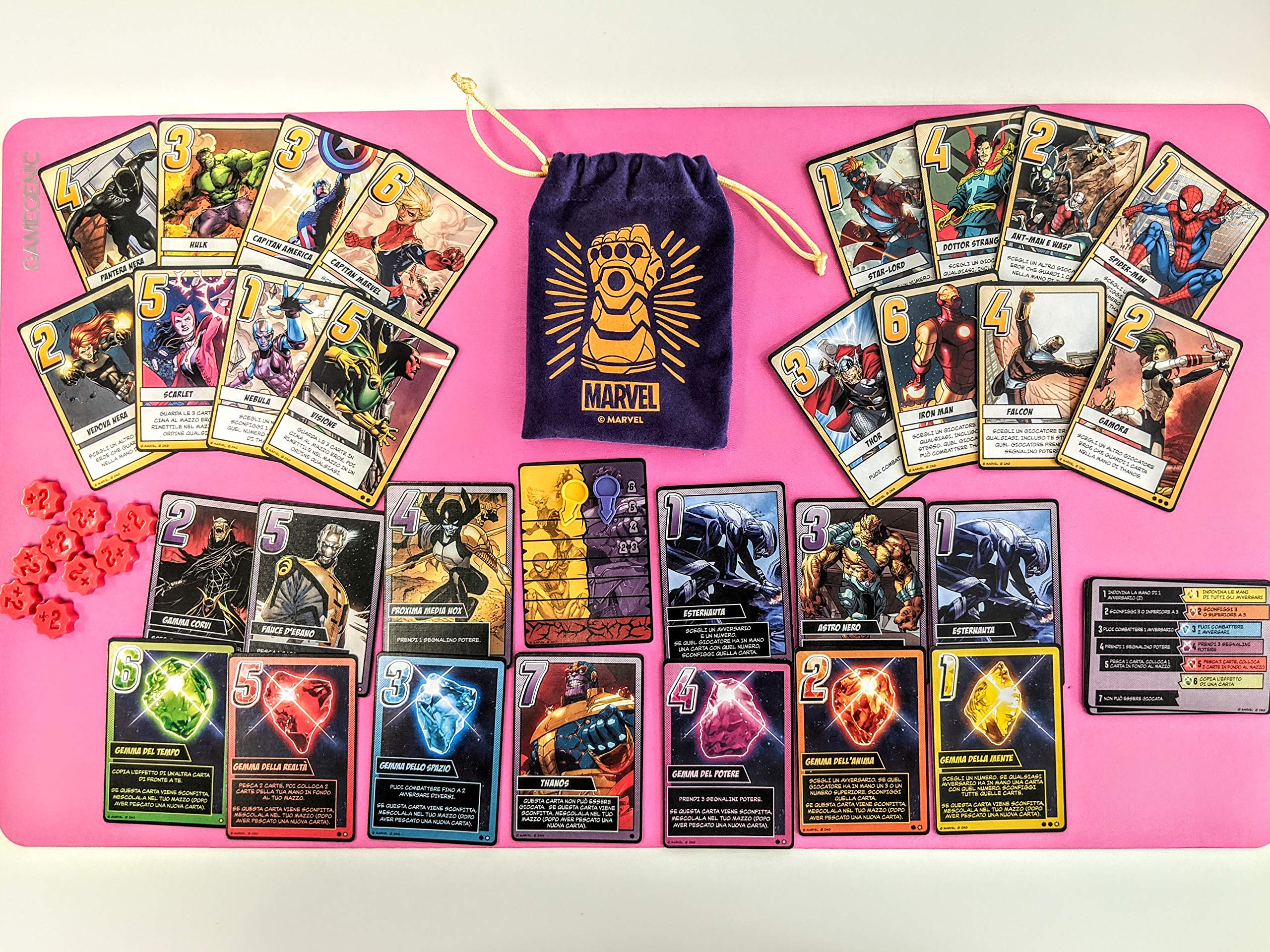 Marvel Il Guanto dell'Infinito gioco di carte Thanos 2-6 giocatori
