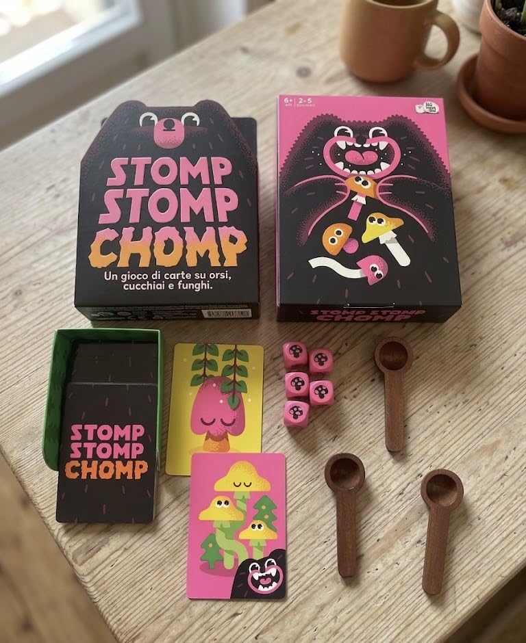 Asmodee Stomp Stomp Chomp carte da gioco edizione italiana