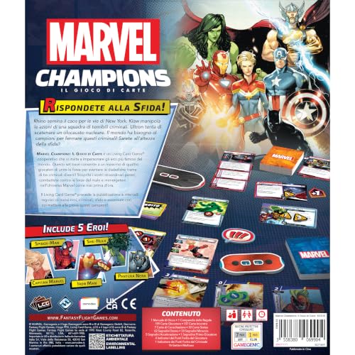 Asmodee Marvel Champions LCG gioco carte cooperativo italiano base