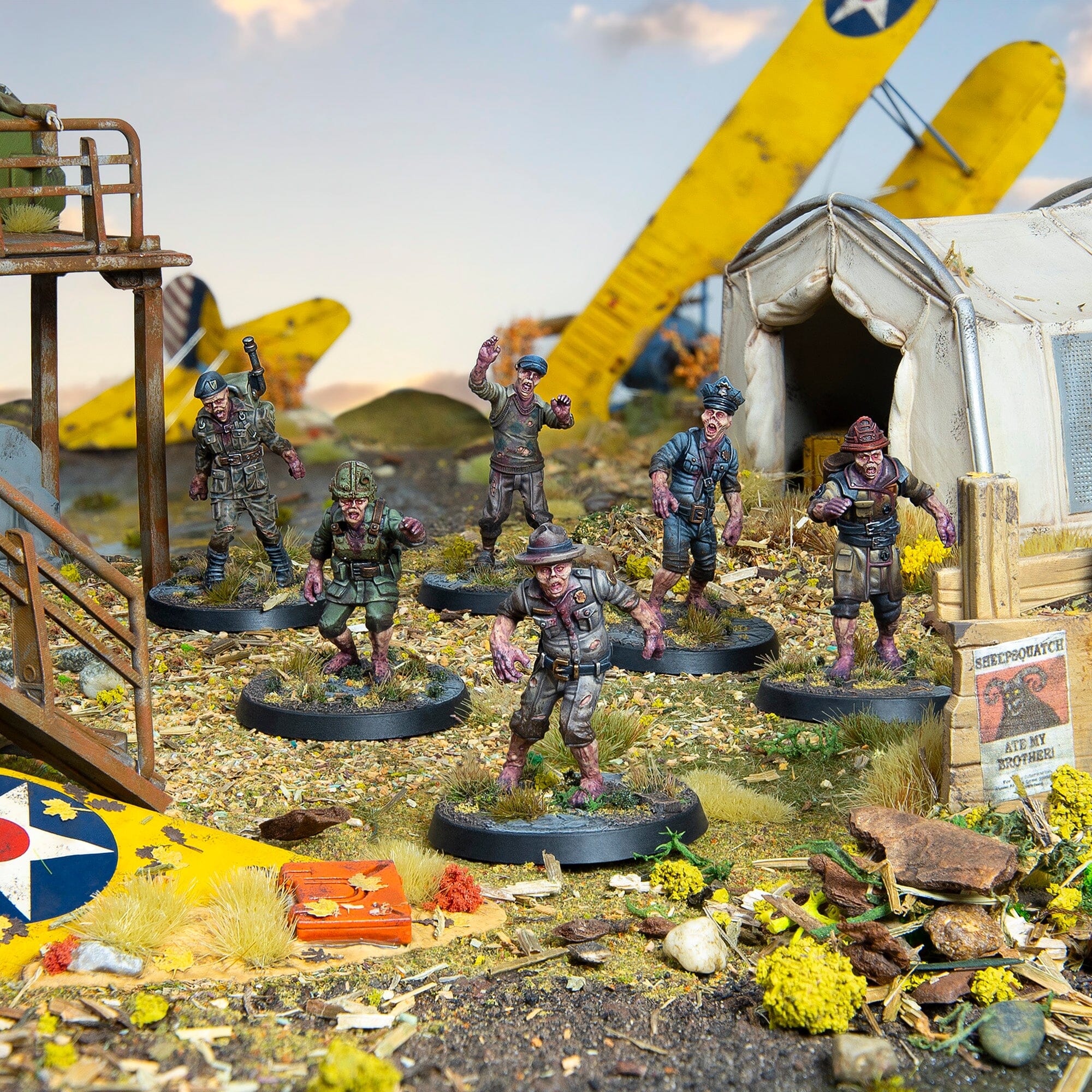 Modiphius Fallout: Factions Ghoulish Remnants miniature 6 pezzi resina