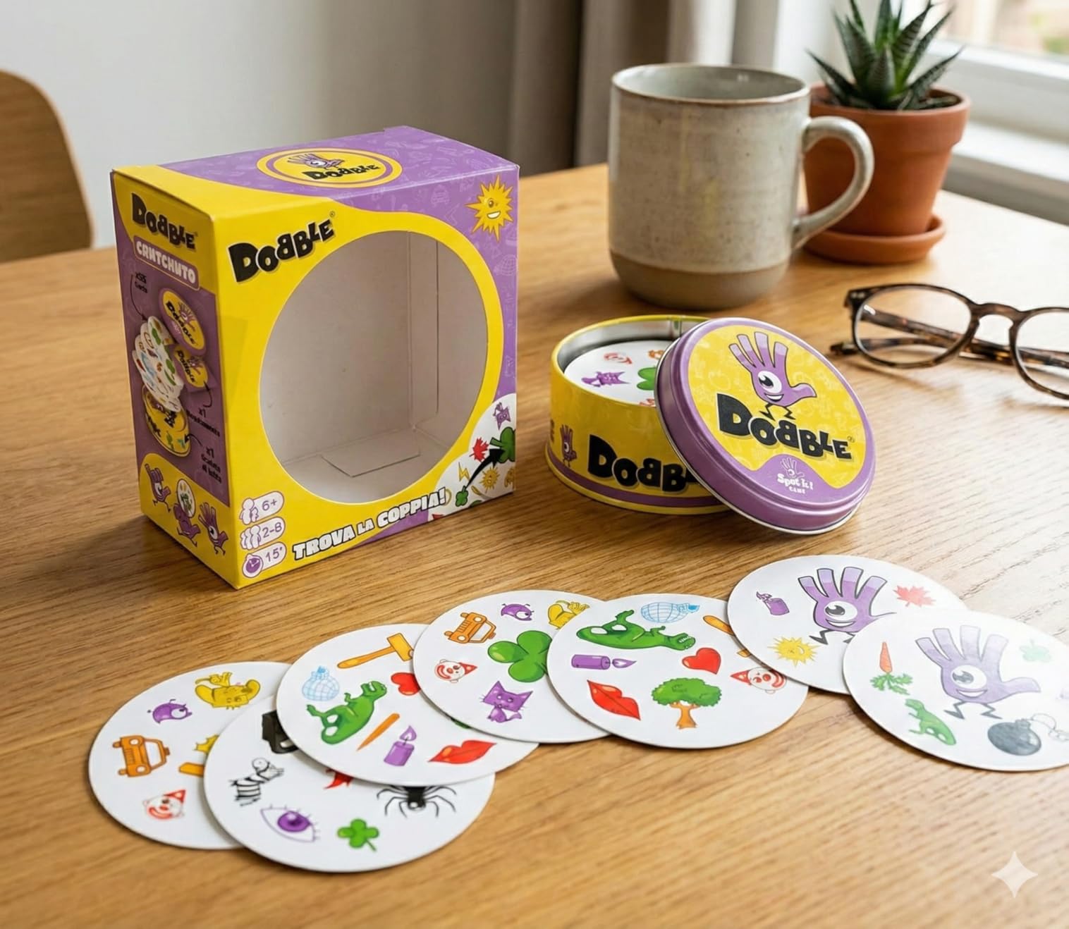 Asmodee Dobble Classico gioco di carte edizione italiana 2-8 giocatori