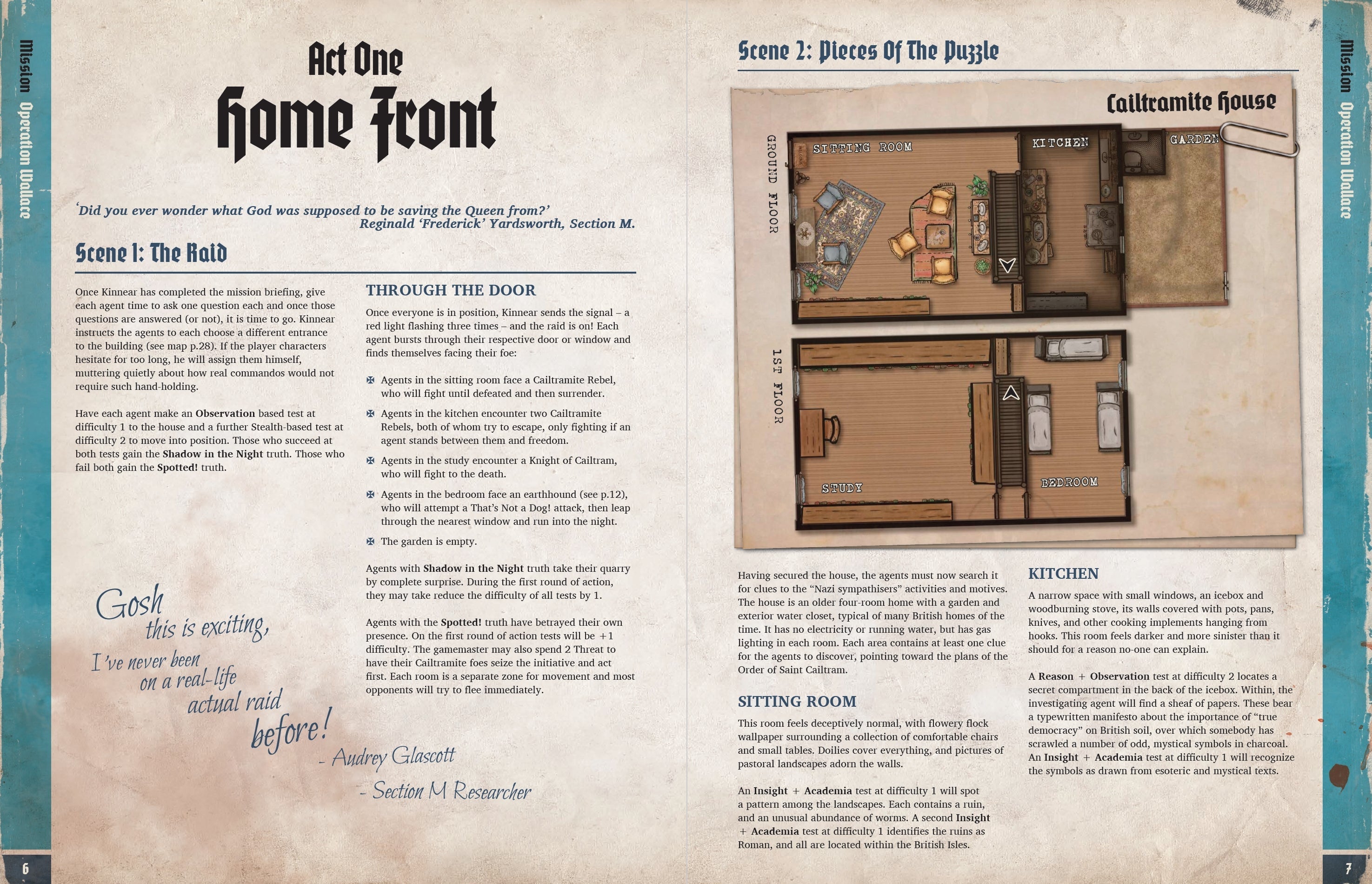 Modiphius Achtung! Cthulhu Operation Wallace pdf 29 pagine