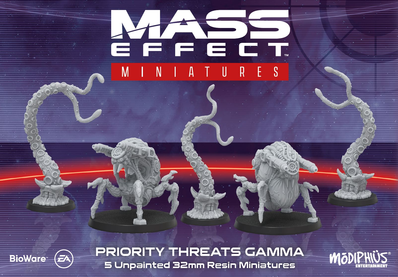 Modiphius Mass Effect Priority Threats Gamma miniature set 5 resina 32mm