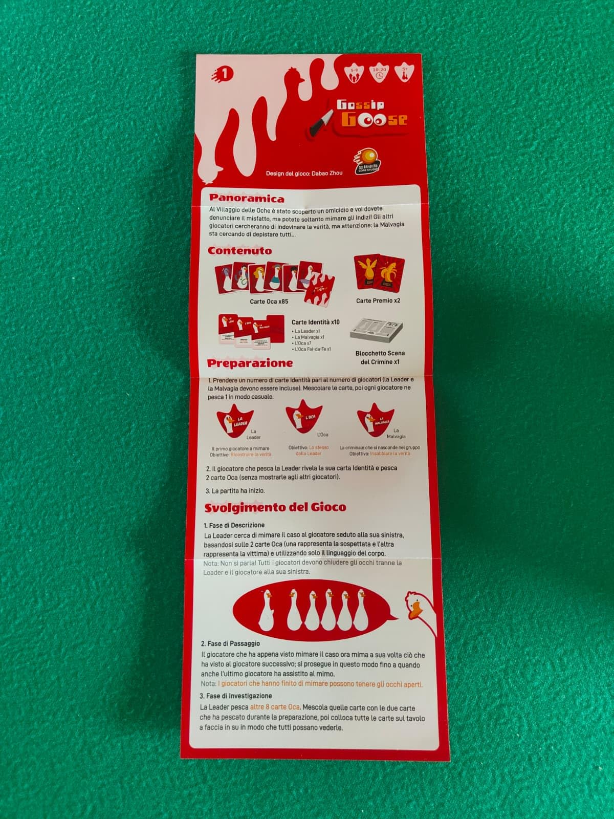Asmodee Gossip Goose carte da gioco bluff 5-9 giocatori