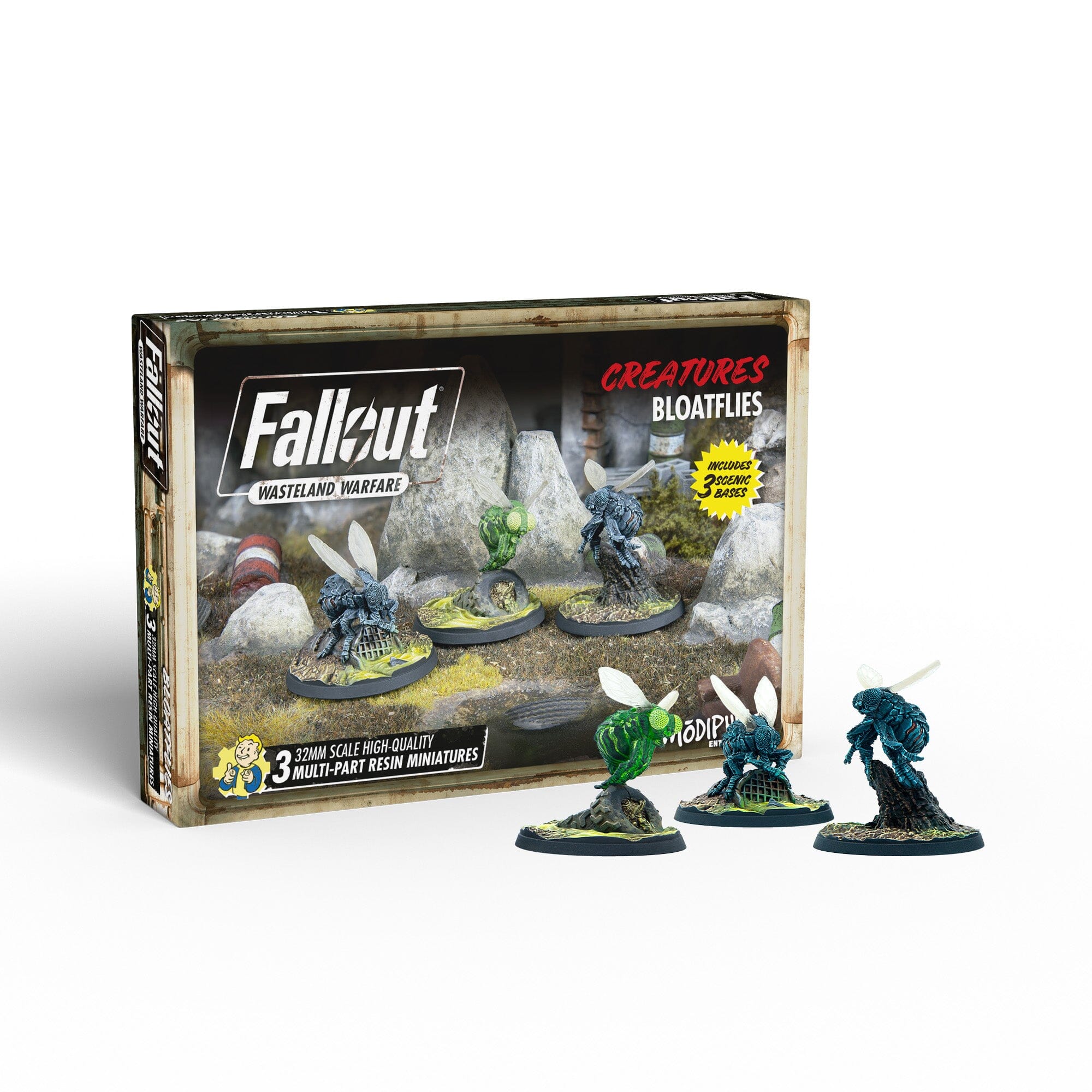 Modiphius Fallout Wasteland Warfare Bloatflies Miniature 3 pezzi