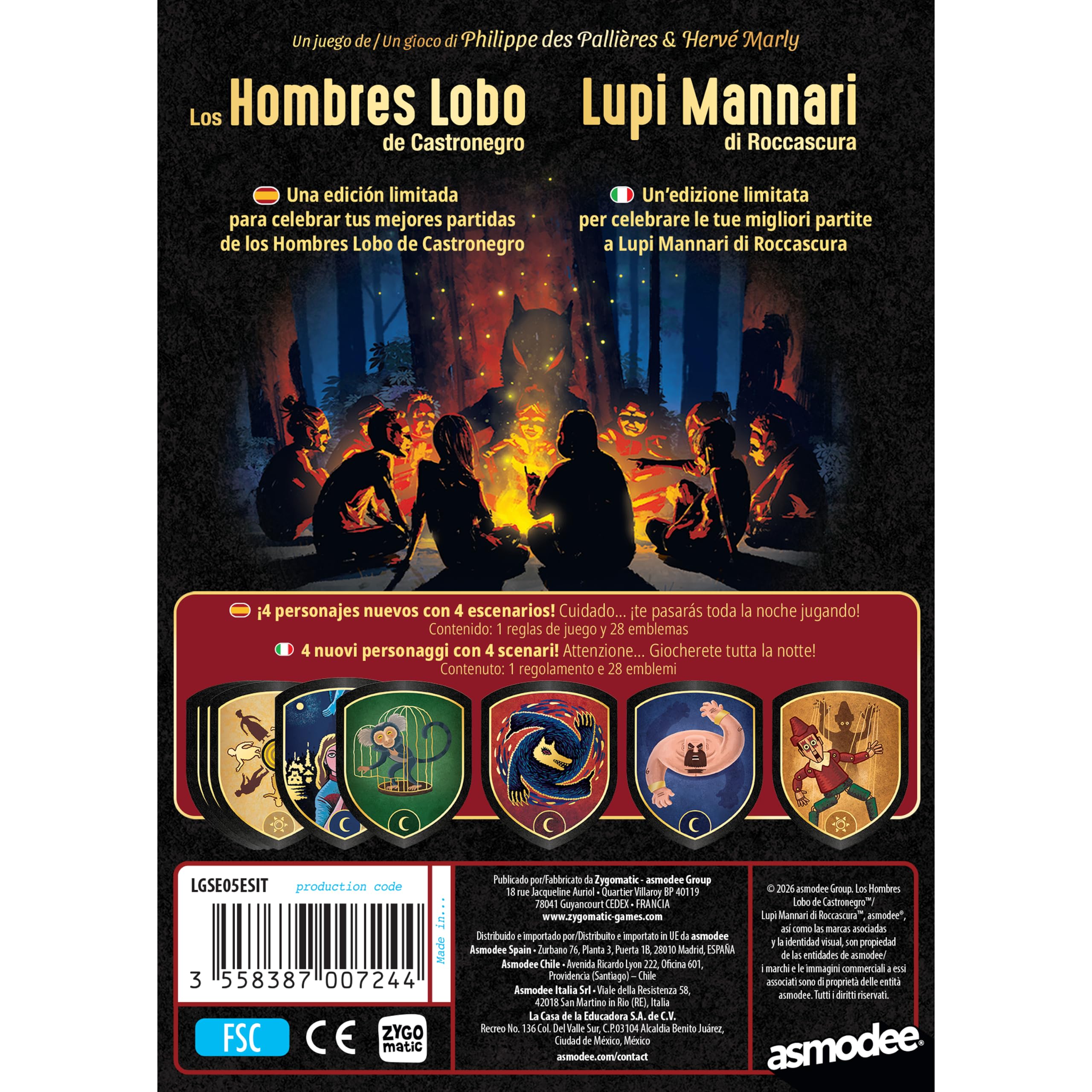 Asmodee Lupi Mannari Roccascura 25 Anni carte gioco da tavolo
