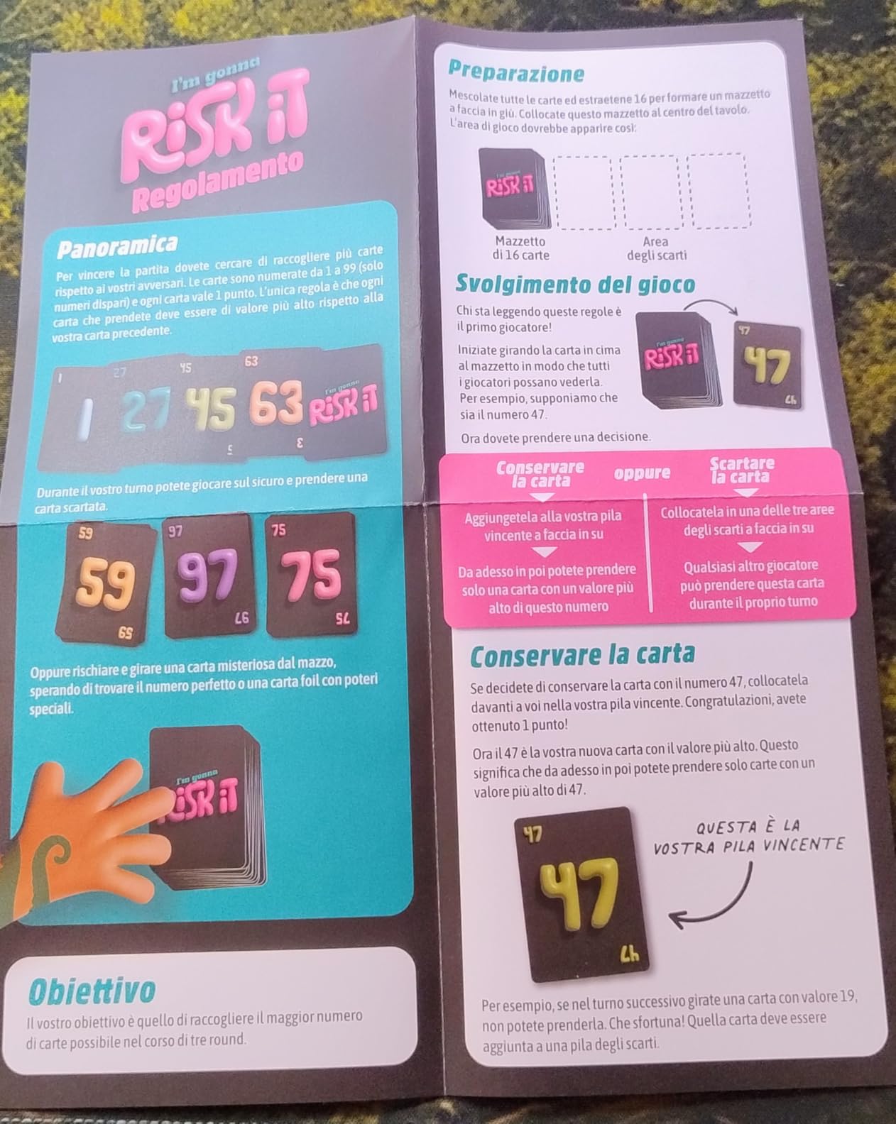Asmodee Risk It Gioco di Carte Numeri 2-5 Giocatori