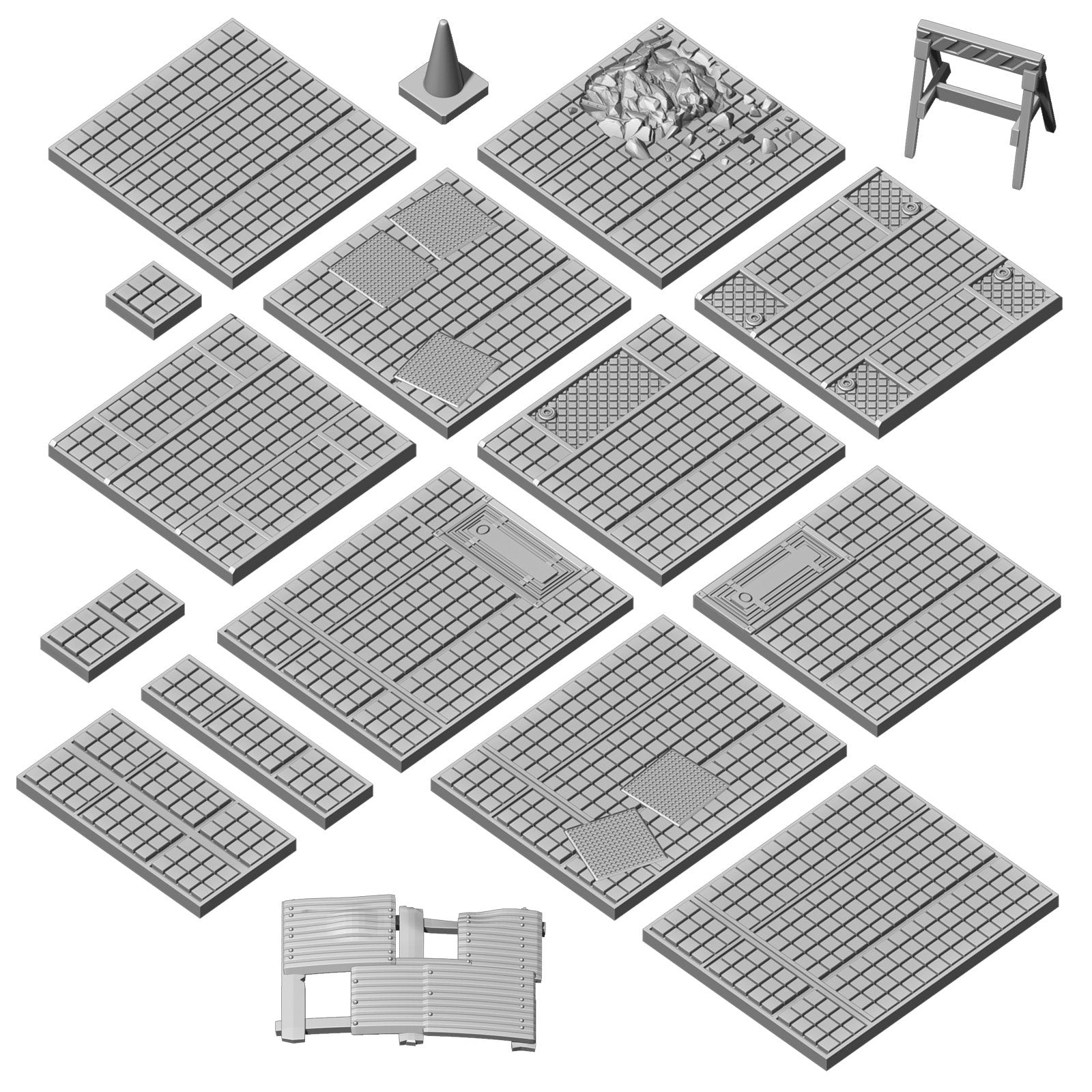 Modiphius Fallout: Wasteland Warfare File STL Vault Flooring Pack digitale