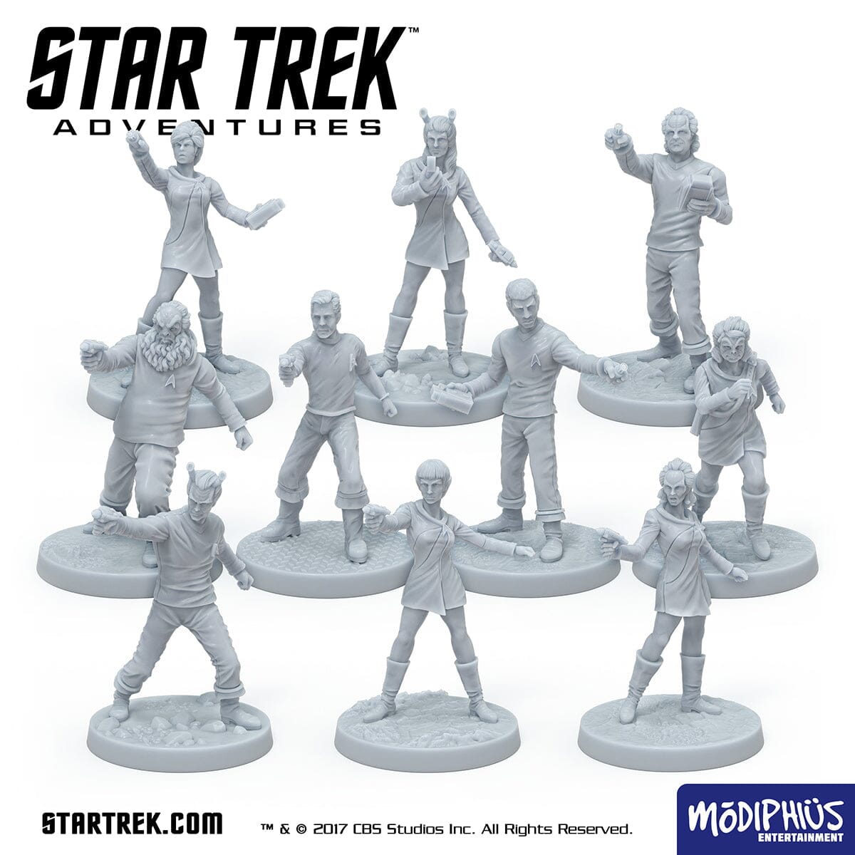 Star Trek Adventures TOS Landing Party Set miniature STL squadra sbarco