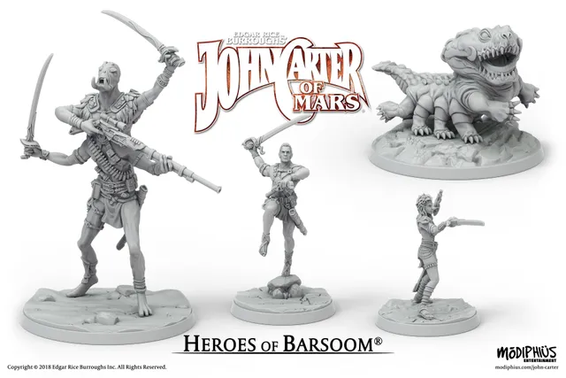Modiphius John Carter Heroes of Barsoom miniature STL 32mm