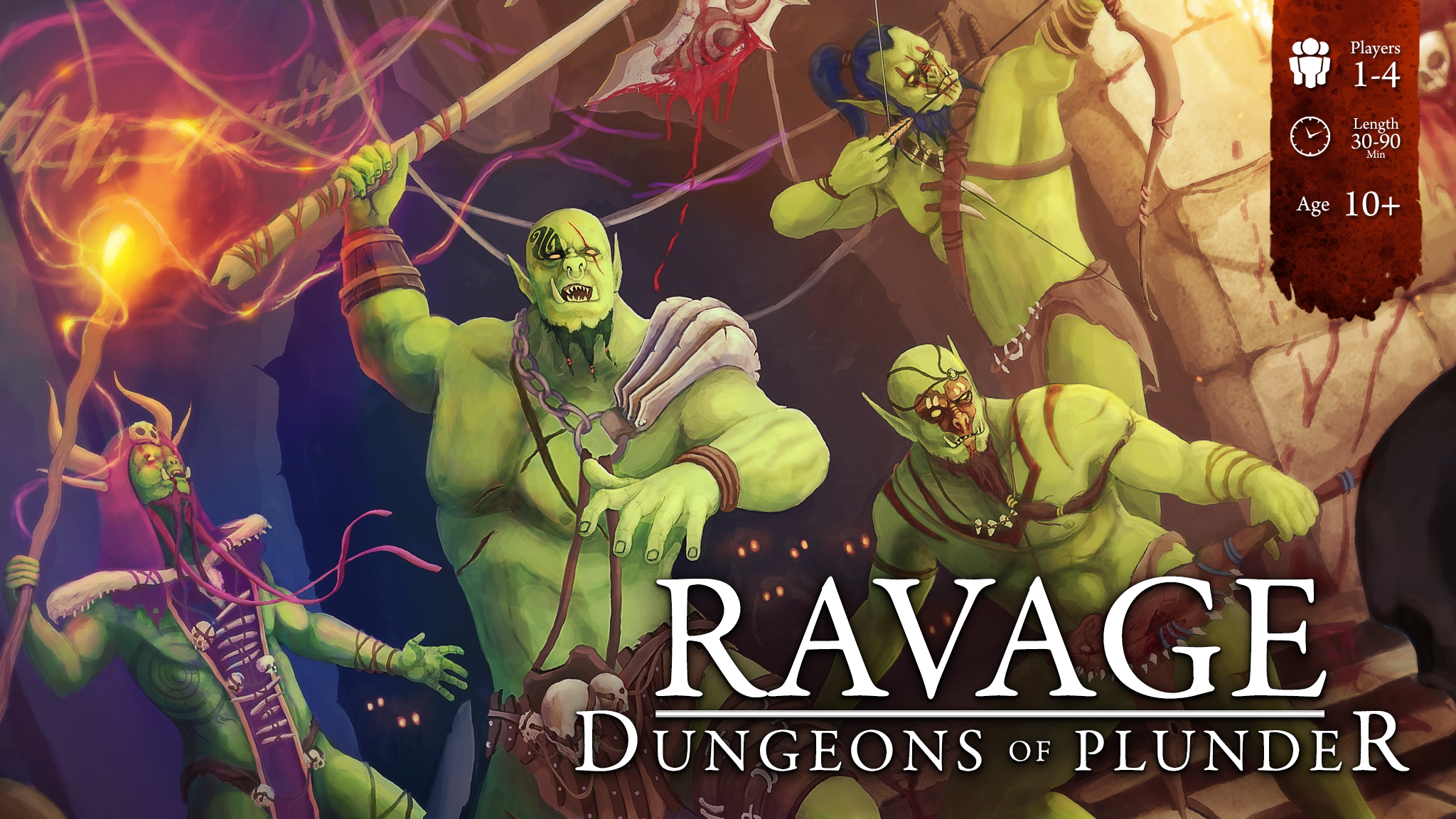 Ravage Dungeons of Plunder gioco da tavolo orchi modalità co-op solo