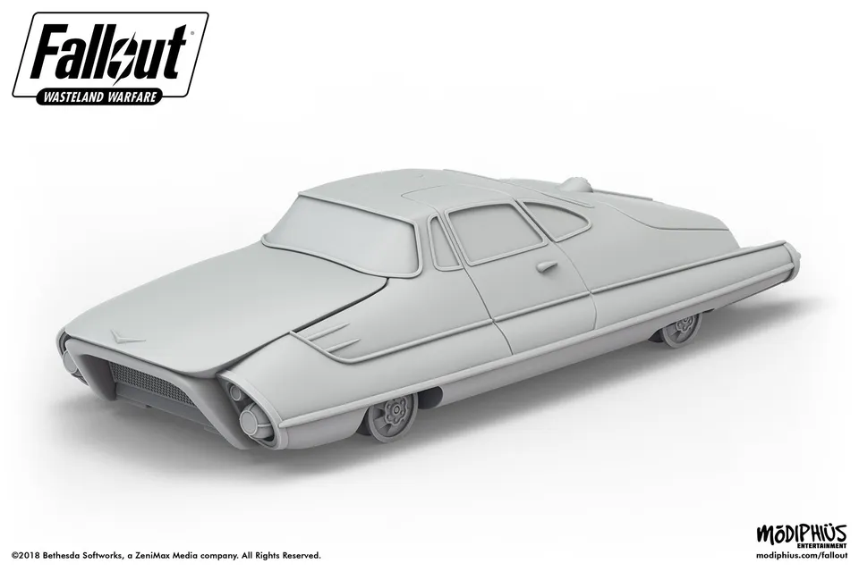 Modiphius Fallout Wasteland Warfare Corvega Coupe file STL