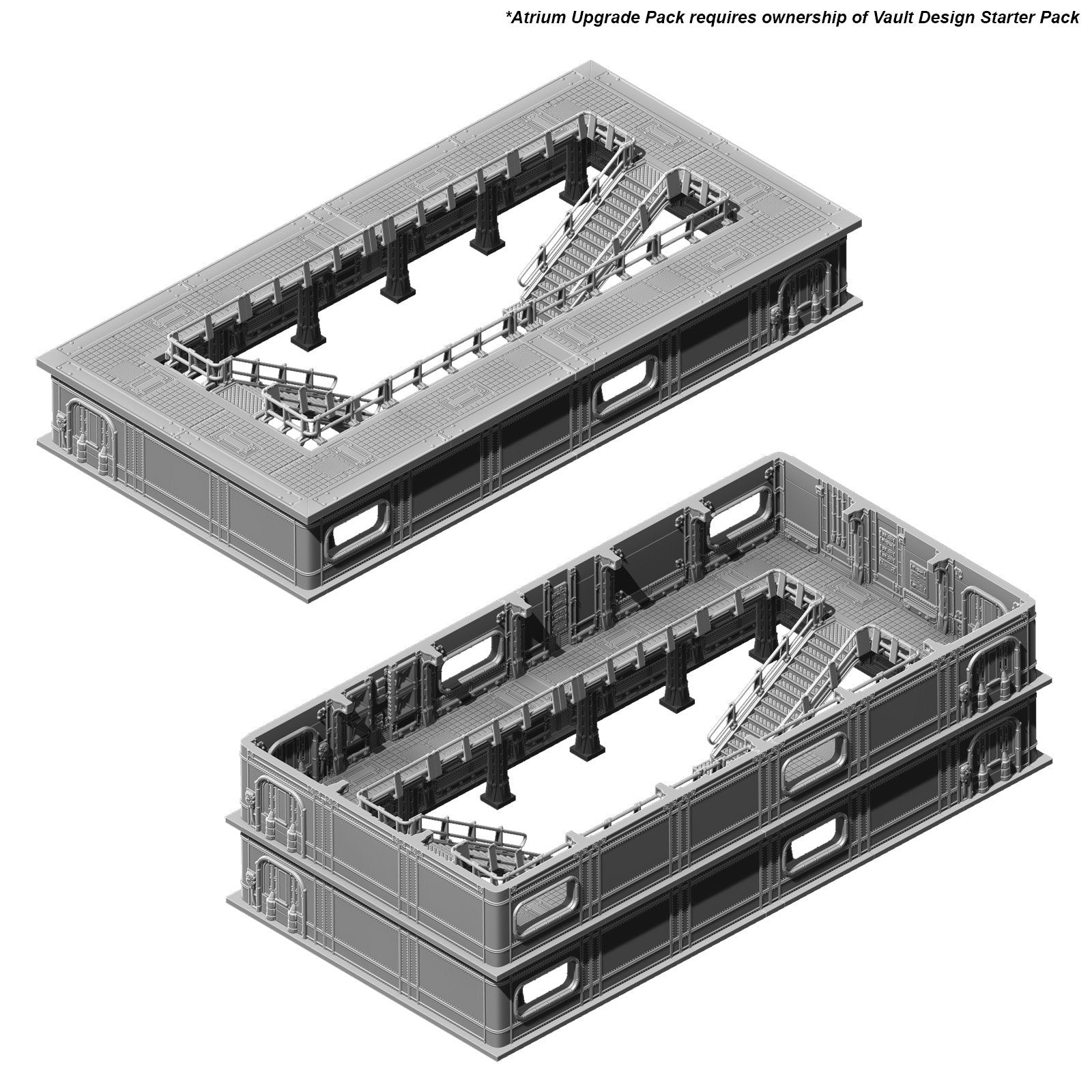 Modiphius Fallout Wasteland Warfare Vault Atrium Pack stl