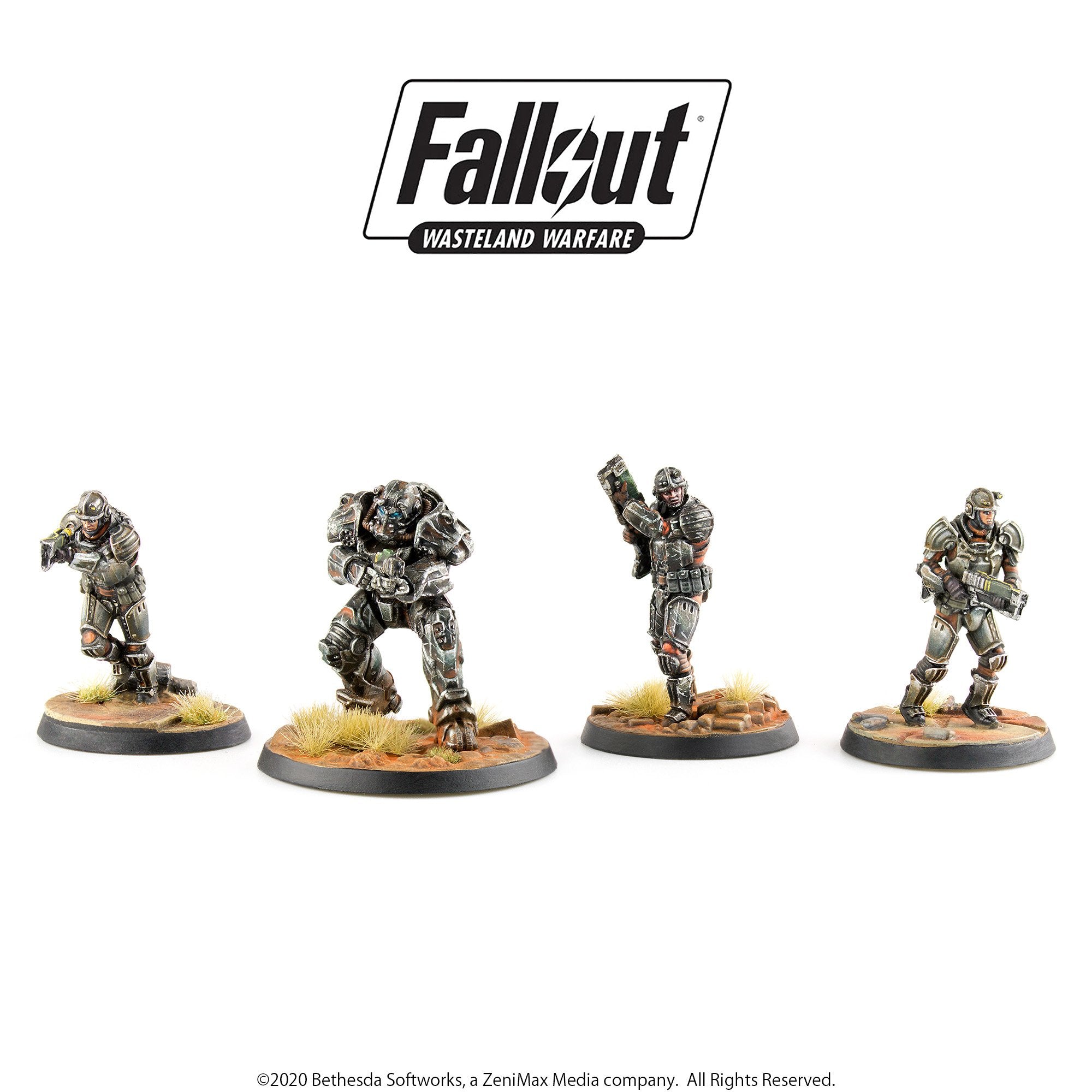 Fallout Wasteland Warfare Brotherhood Frontline Knights miniature