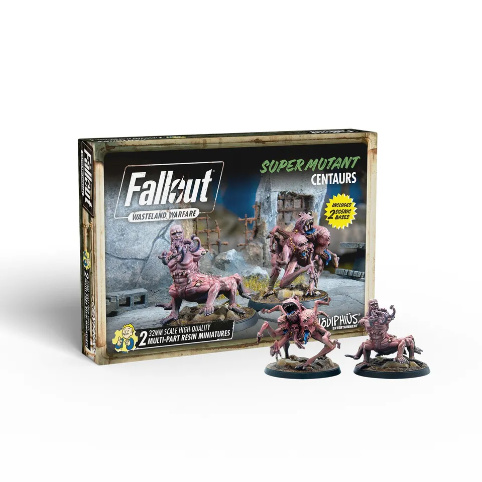Fallout Wasteland Warfare Super Mutants Centaurs miniature resina