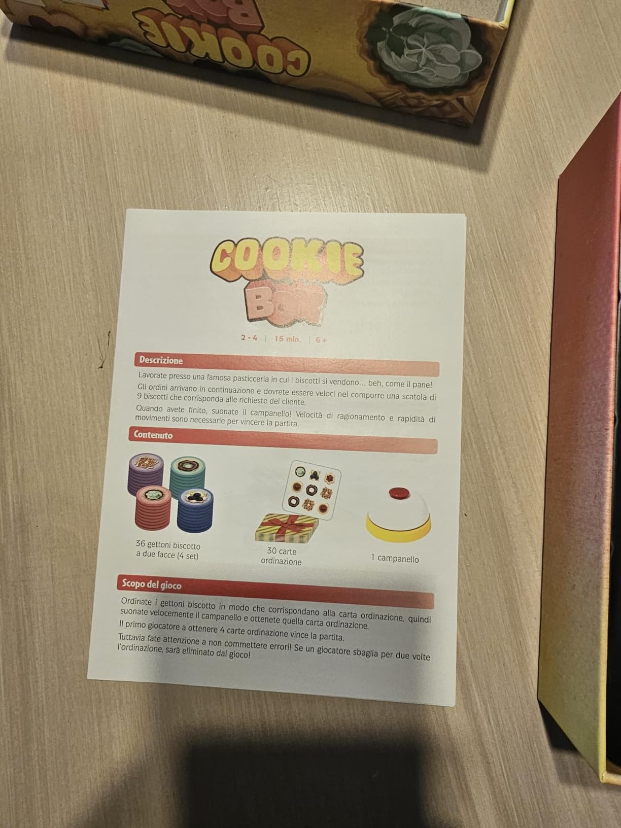 Asmodee Cookie Box carte gioco abilità velocità 6+ anni