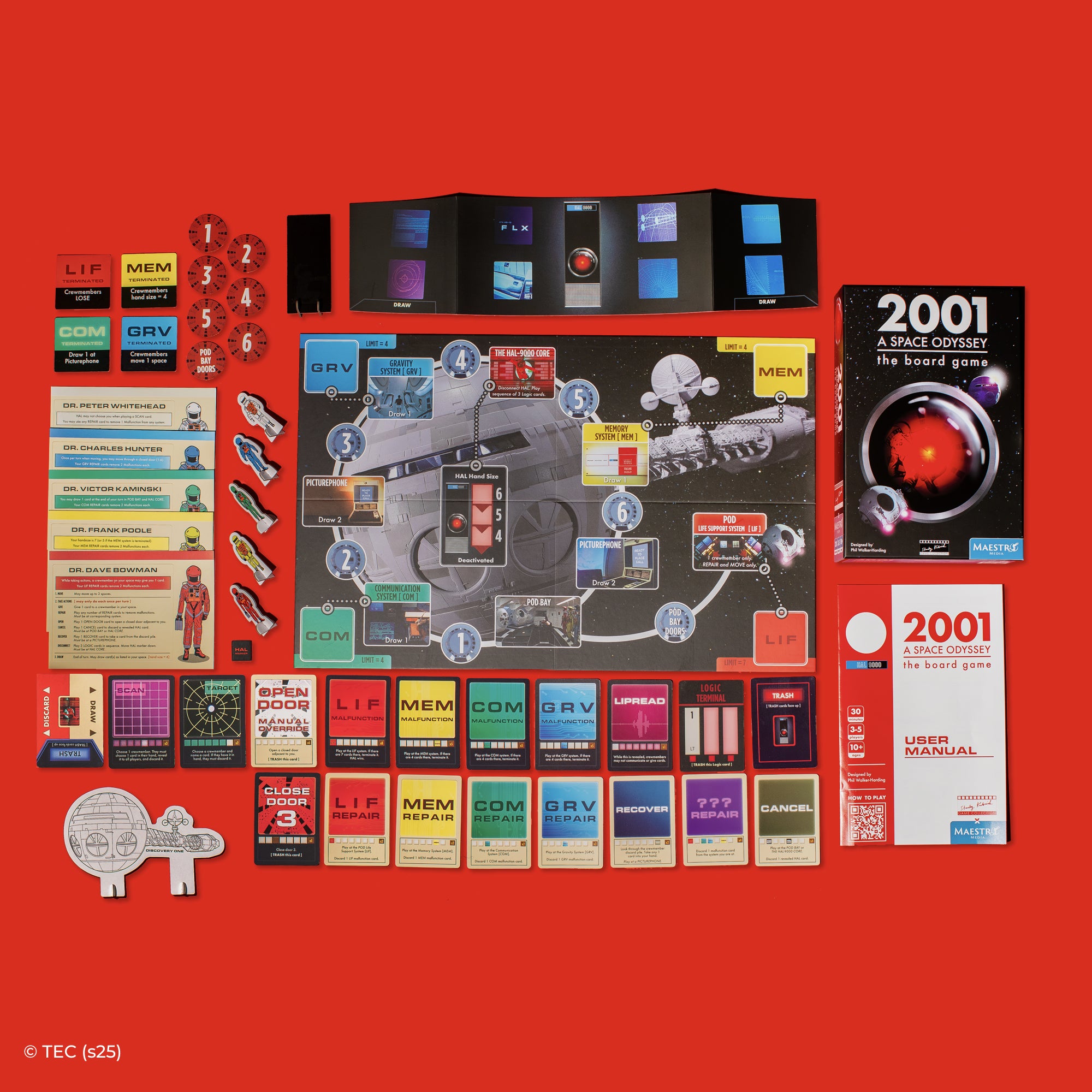 Maestro Media 2001: A Space Odyssey gioco da tavolo HAL 1 contro tutti